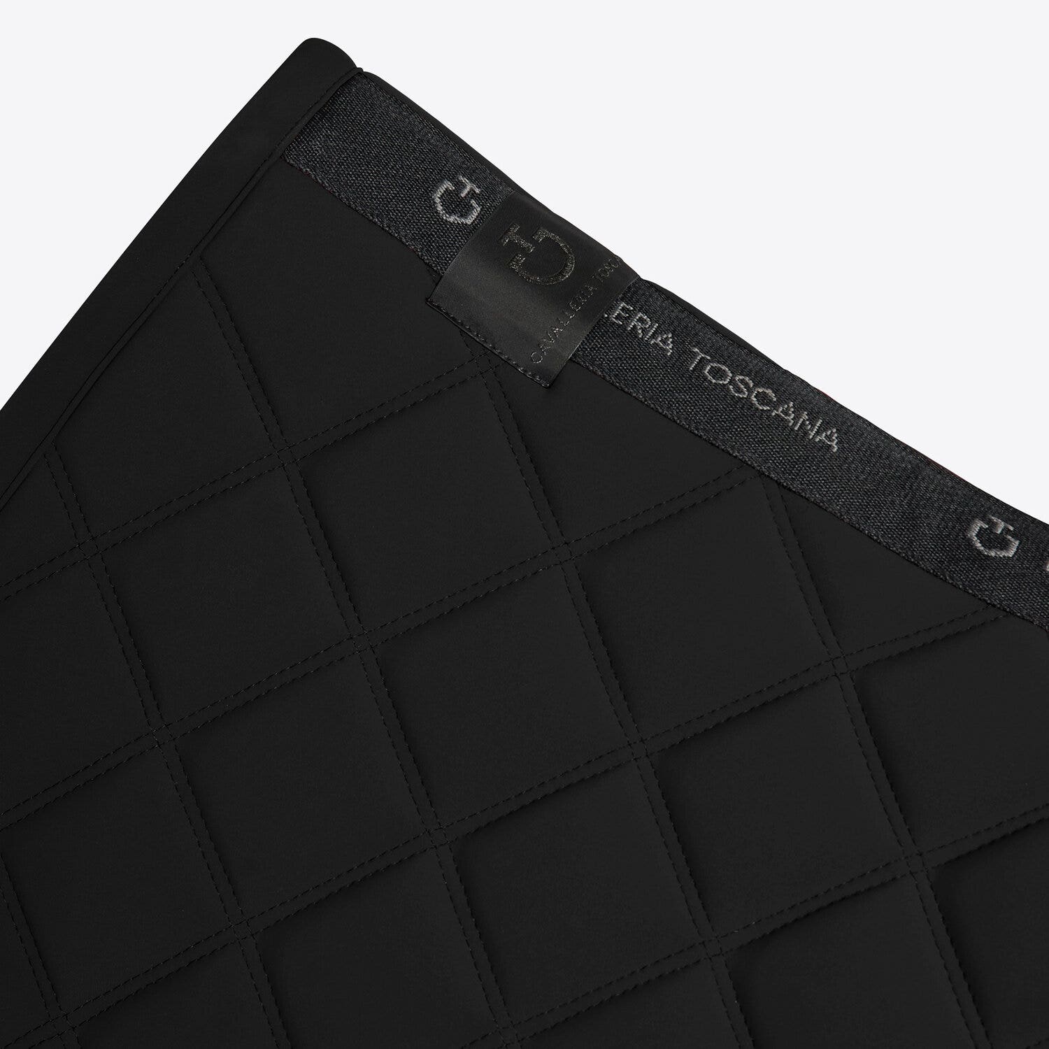 Cavalleria Toscana Cavalleria Toscana Jumping Saddle Pad with Diamond and Line Quilting BLACK-3