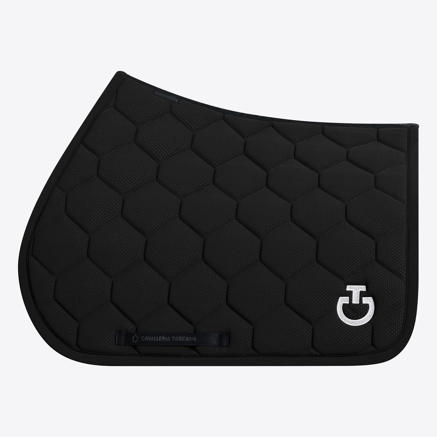 Cavalleria Toscana Cavalleria Toscana Jumping Saddle Pad with Quilted Design and Micro Logo BLACK-1
