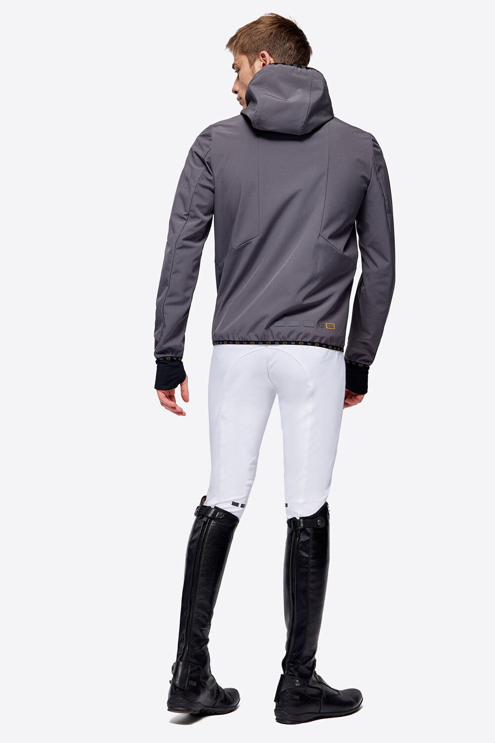 Rider's Gene RG Jersey Hooded Zip Softshell Jacket Graphite Grey-3