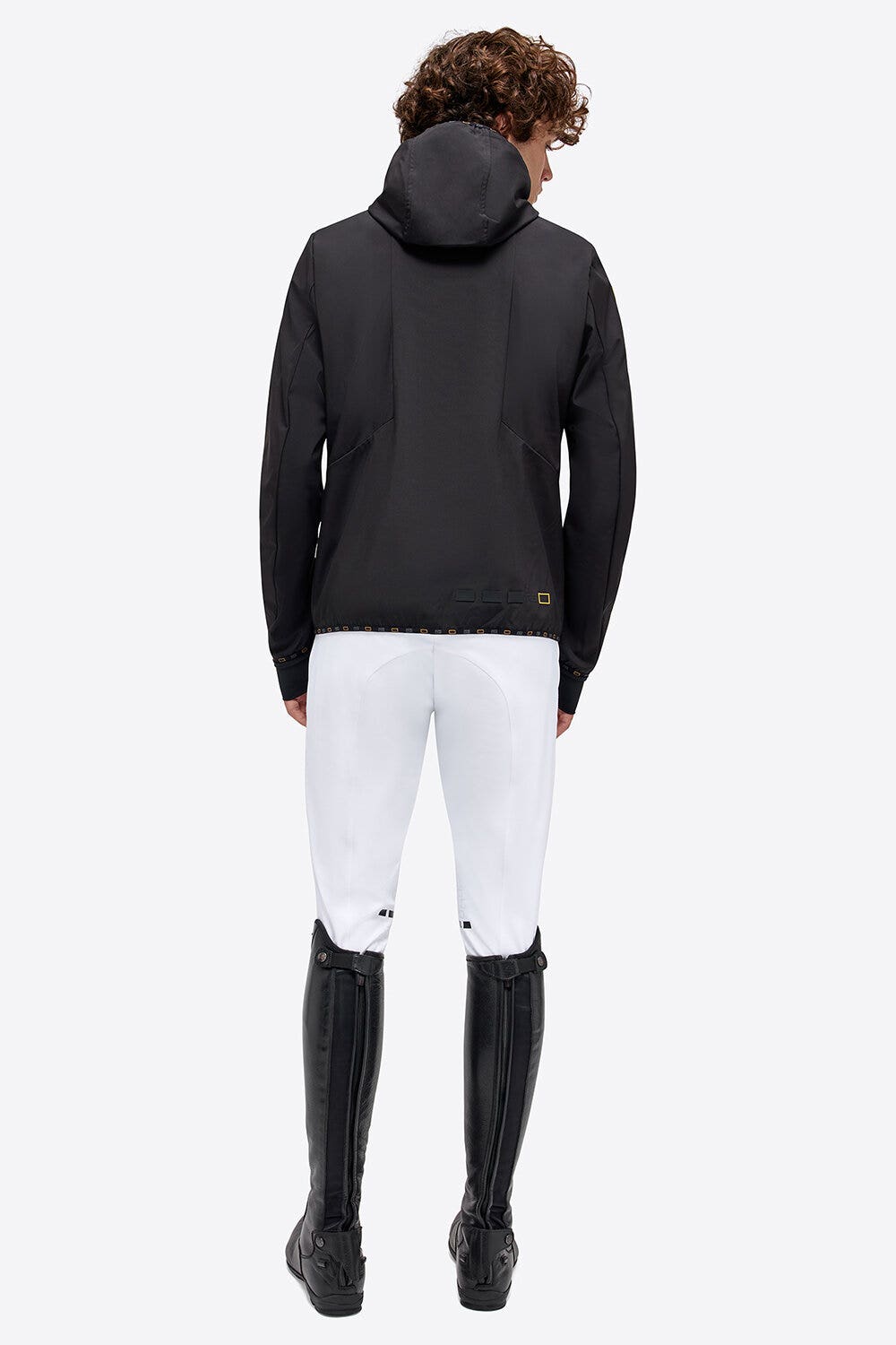 Rider's Gene RG Jersey Hooded Zip Softshell Jacket BLACK-2