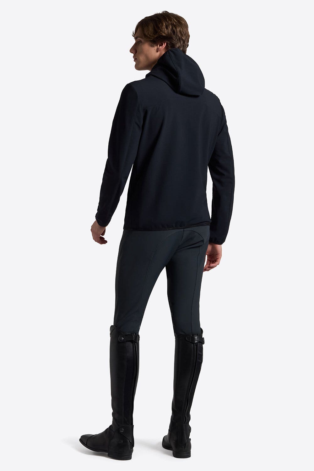 Rider's Gene Rider’s Gene Men’s Hooded Zip Softshell NAVY-2