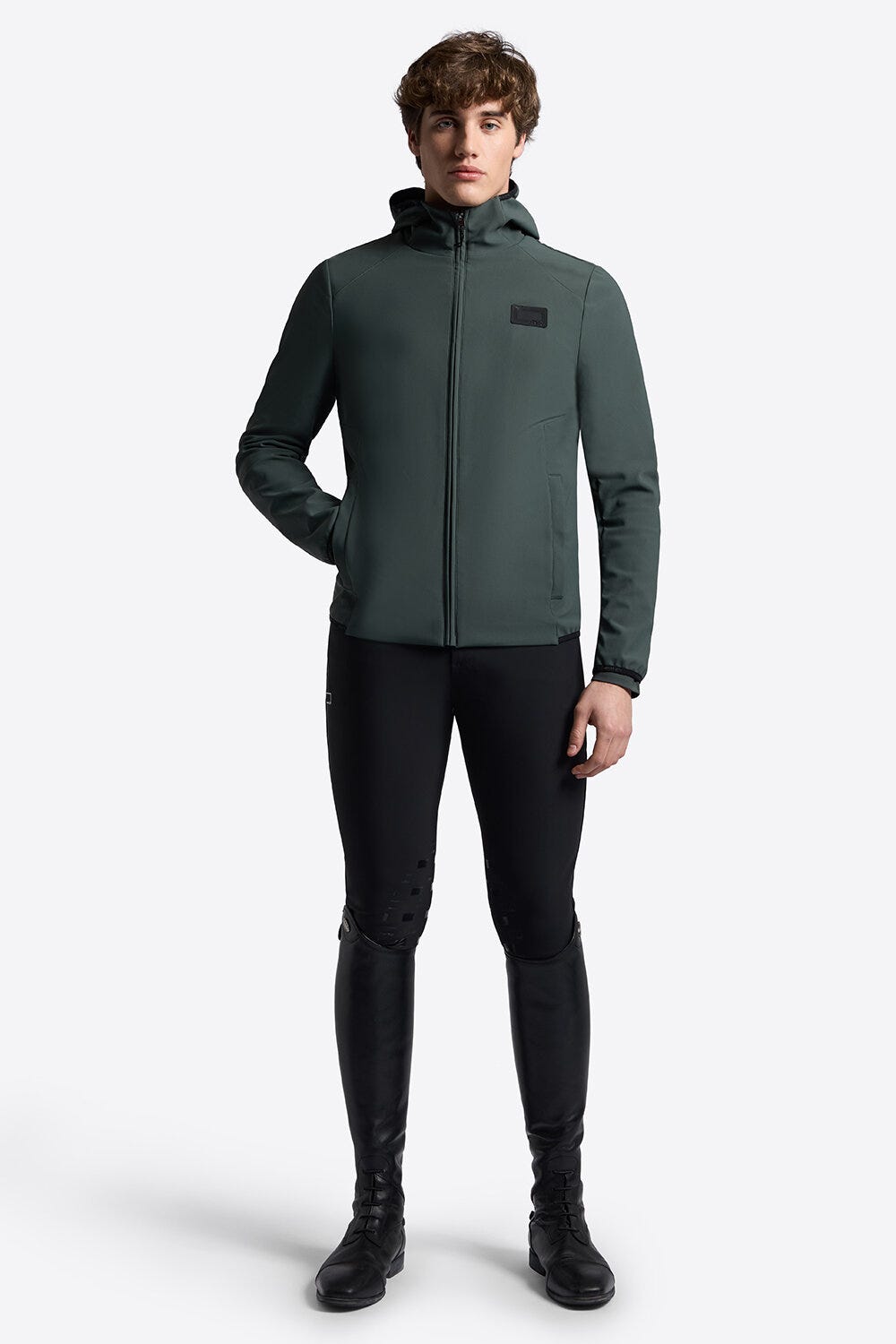 Men's hooded softshell jacket
