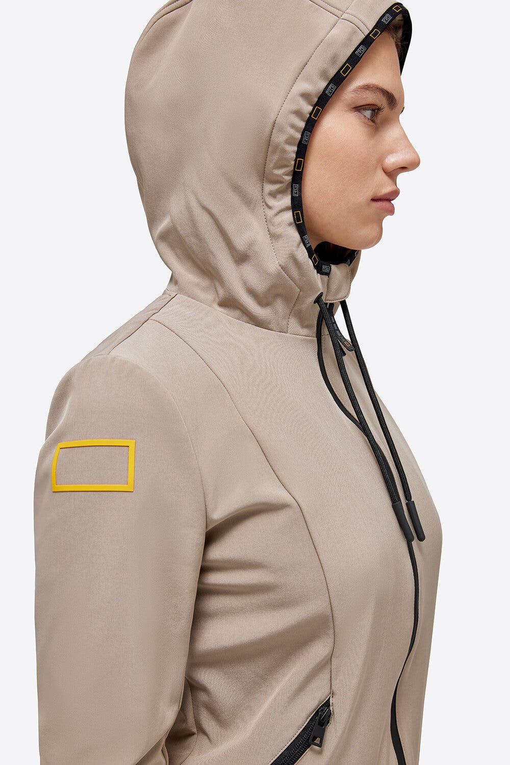 Rider's Gene RG Jersey Hooded Zip Softshell Jacket 1005 HAZELNUT-4