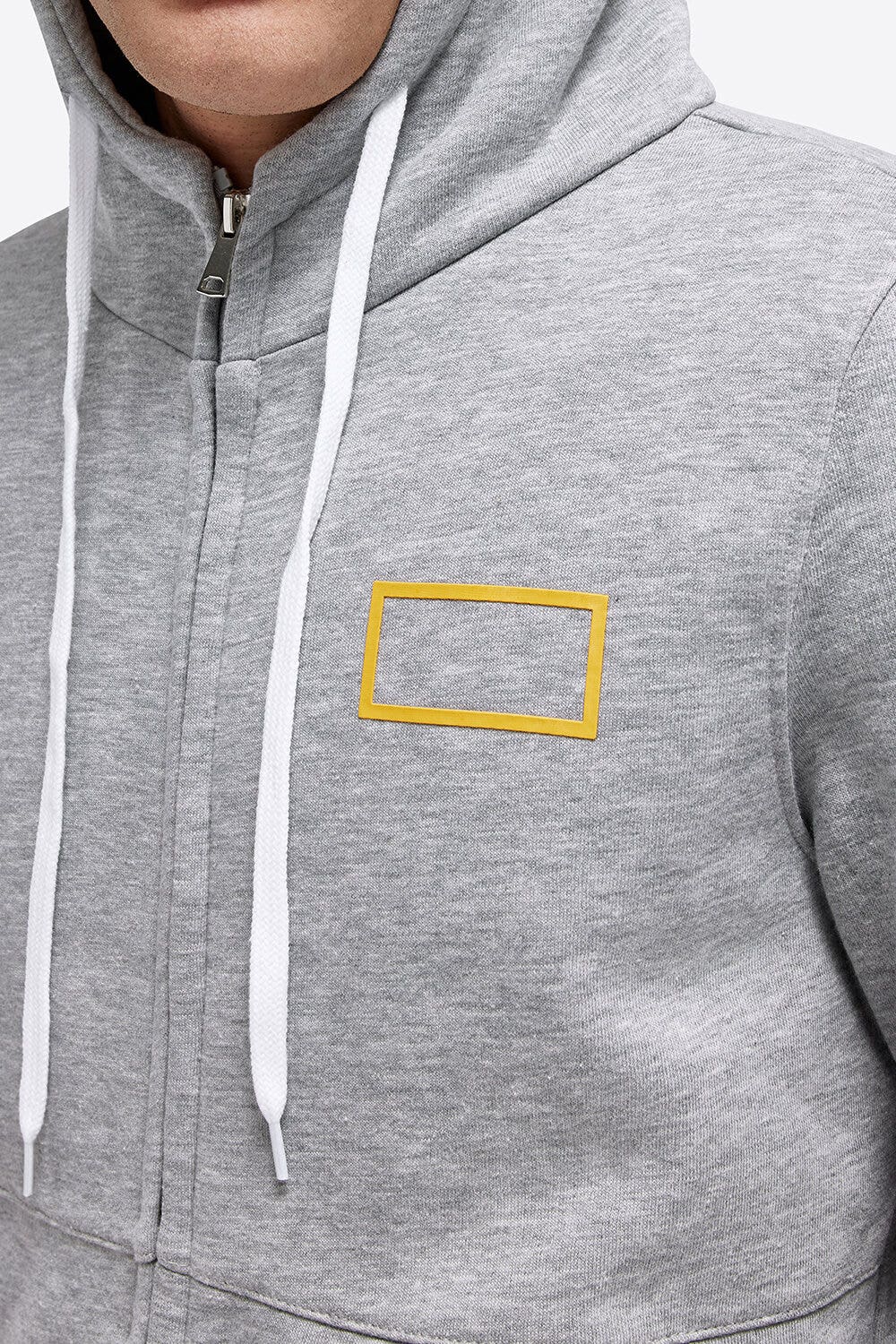 Rider's Gene RG Cotton Hooded Zip Sweatshirt STONE GREY-3