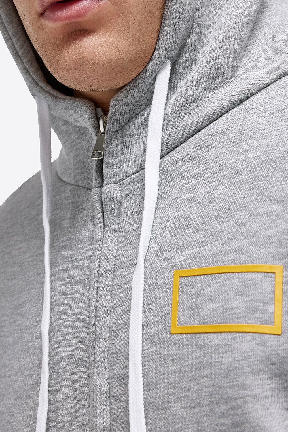 Rider's Gene RG Cotton Hooded Zip Sweatshirt STONE GREY-4