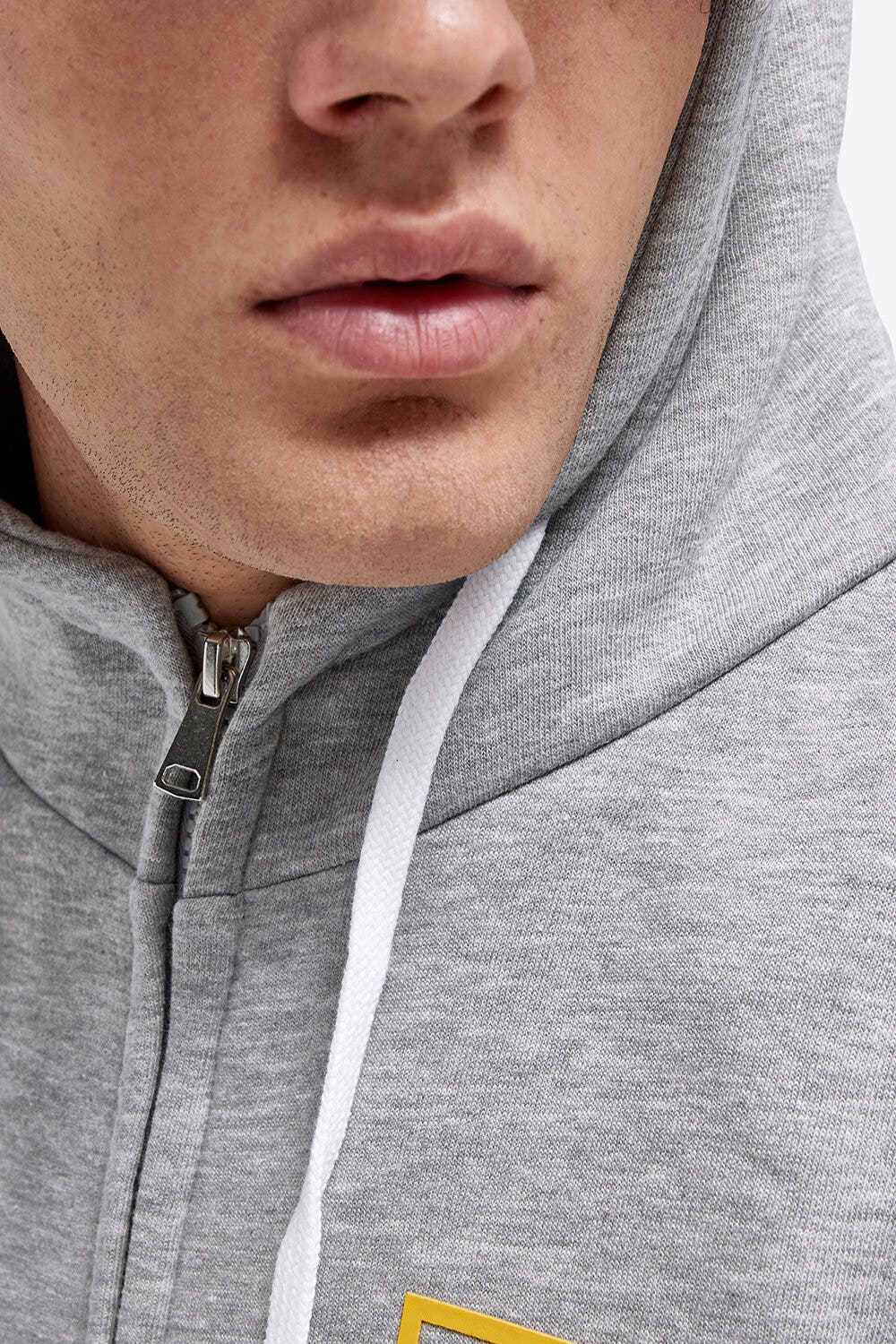 Rider's Gene RG Cotton Hooded Zip Sweatshirt STONE GREY-6