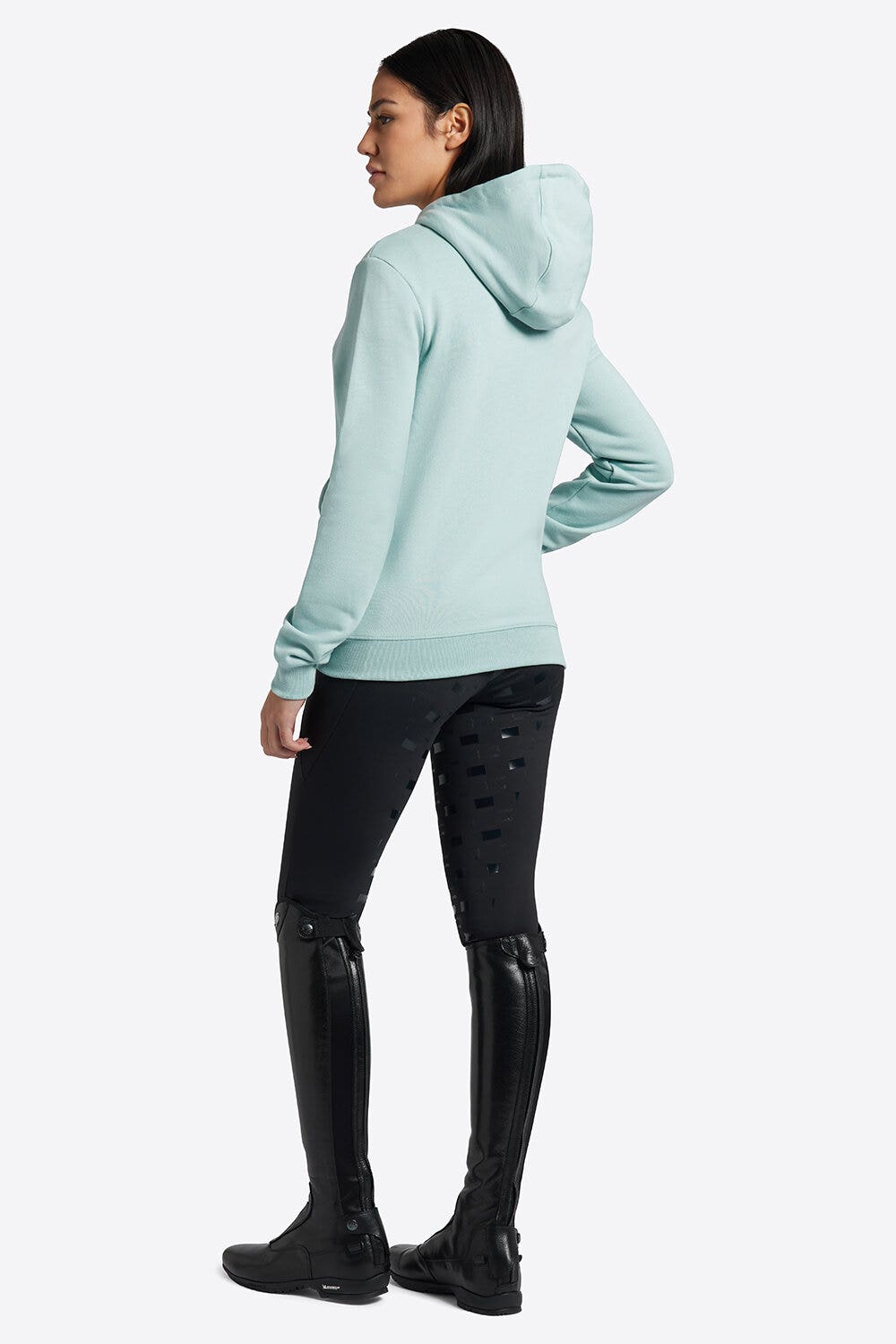 Rider's Gene Felpa Rider's Gene da Donna in Cotone e Cappuccio Light Blue-3