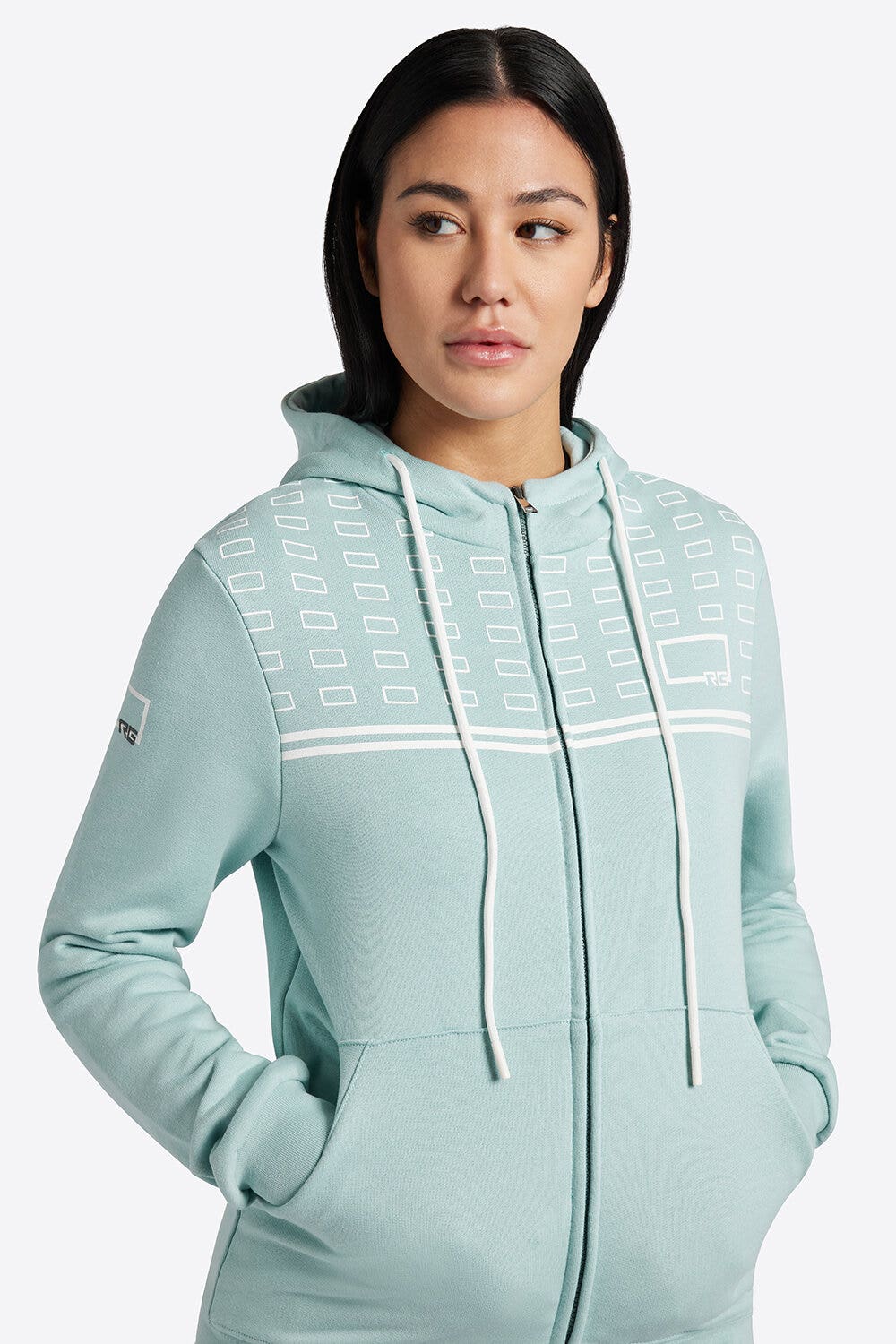 Rider's Gene Felpa Rider's Gene da Donna in Cotone e Cappuccio Light Blue-5