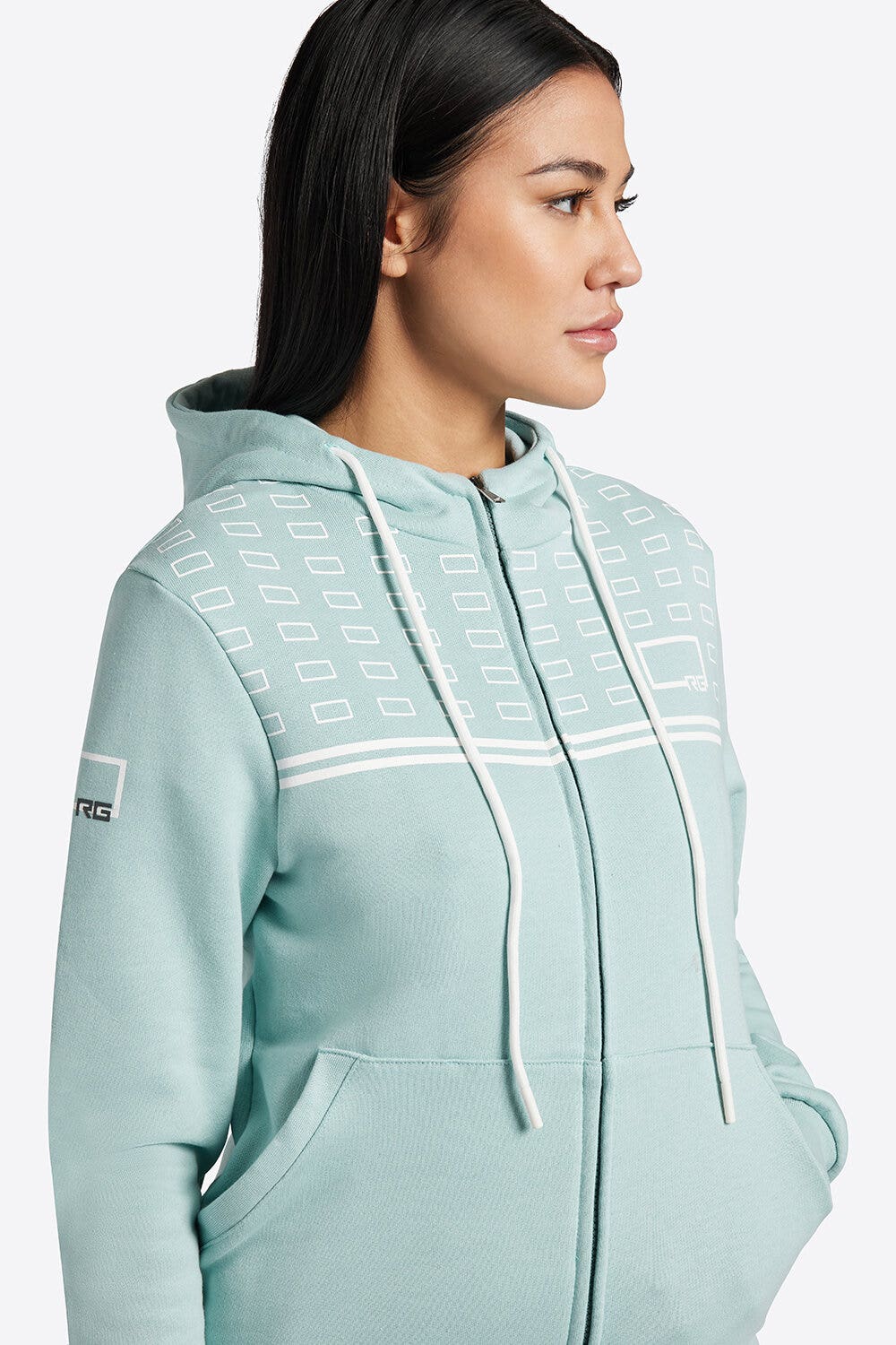 Rider's Gene Rider's Gene Women's Hooded Cotton Sweatshirt Light Blue-6