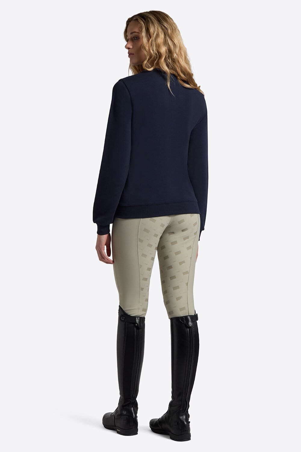 Rider's Gene Women's Creneck Sweater with print | Rider's Gene NAVY-2