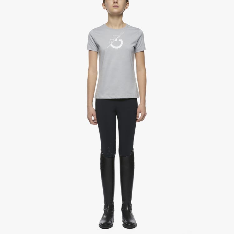 Cavalleria Toscana CT Team girl's t-shirt LIGHT GREY-1