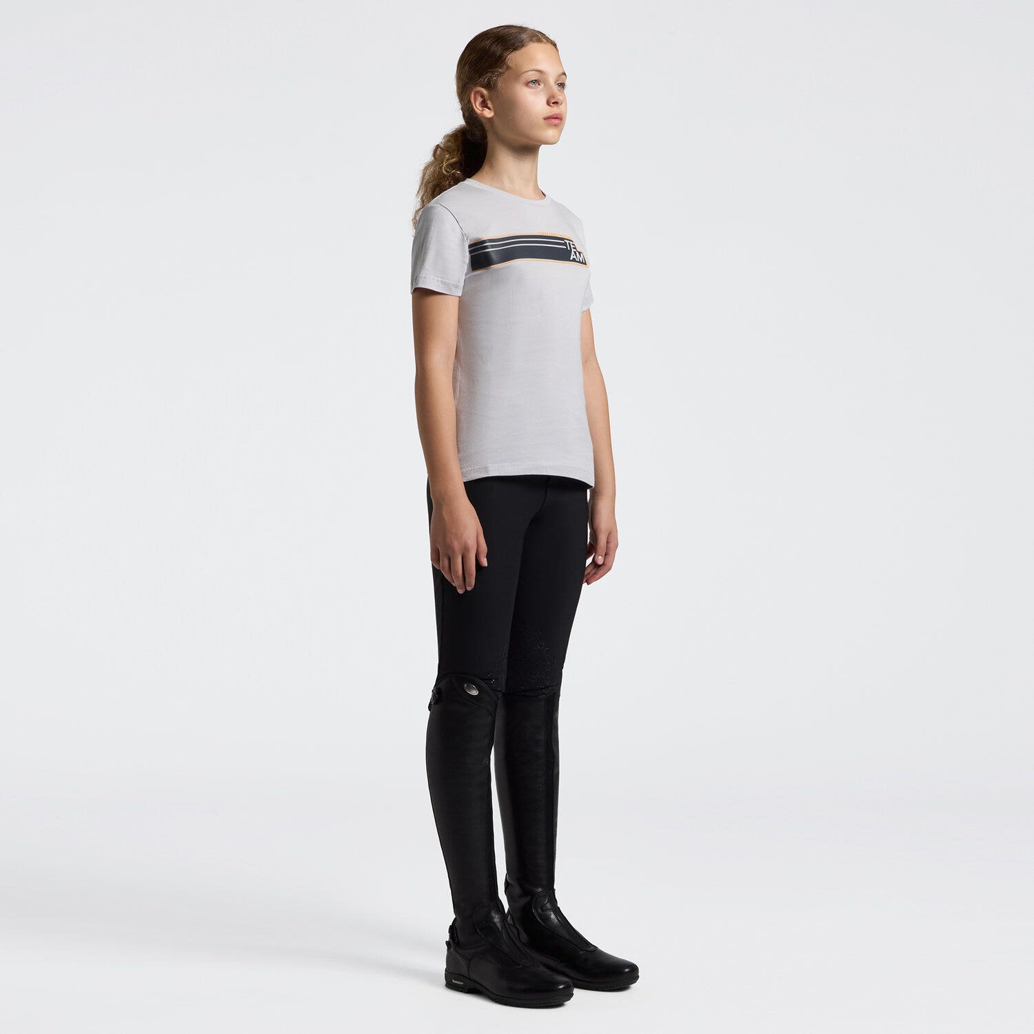 Cavalleria Toscana CT TEAM GIRL'S T-SHIRT LIGHT GREY-1