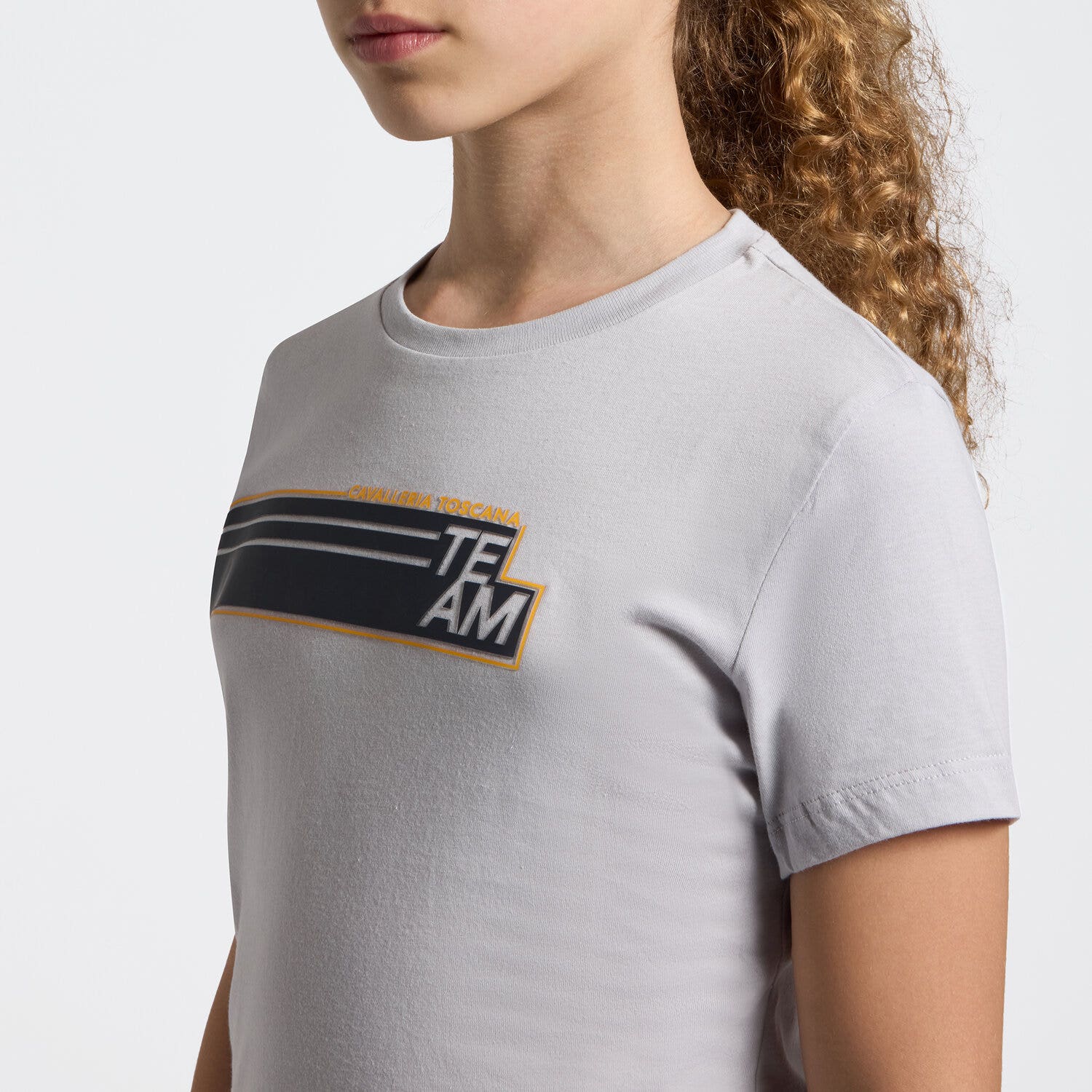 Cavalleria Toscana CT TEAM GIRL'S T-SHIRT LIGHT GREY-3