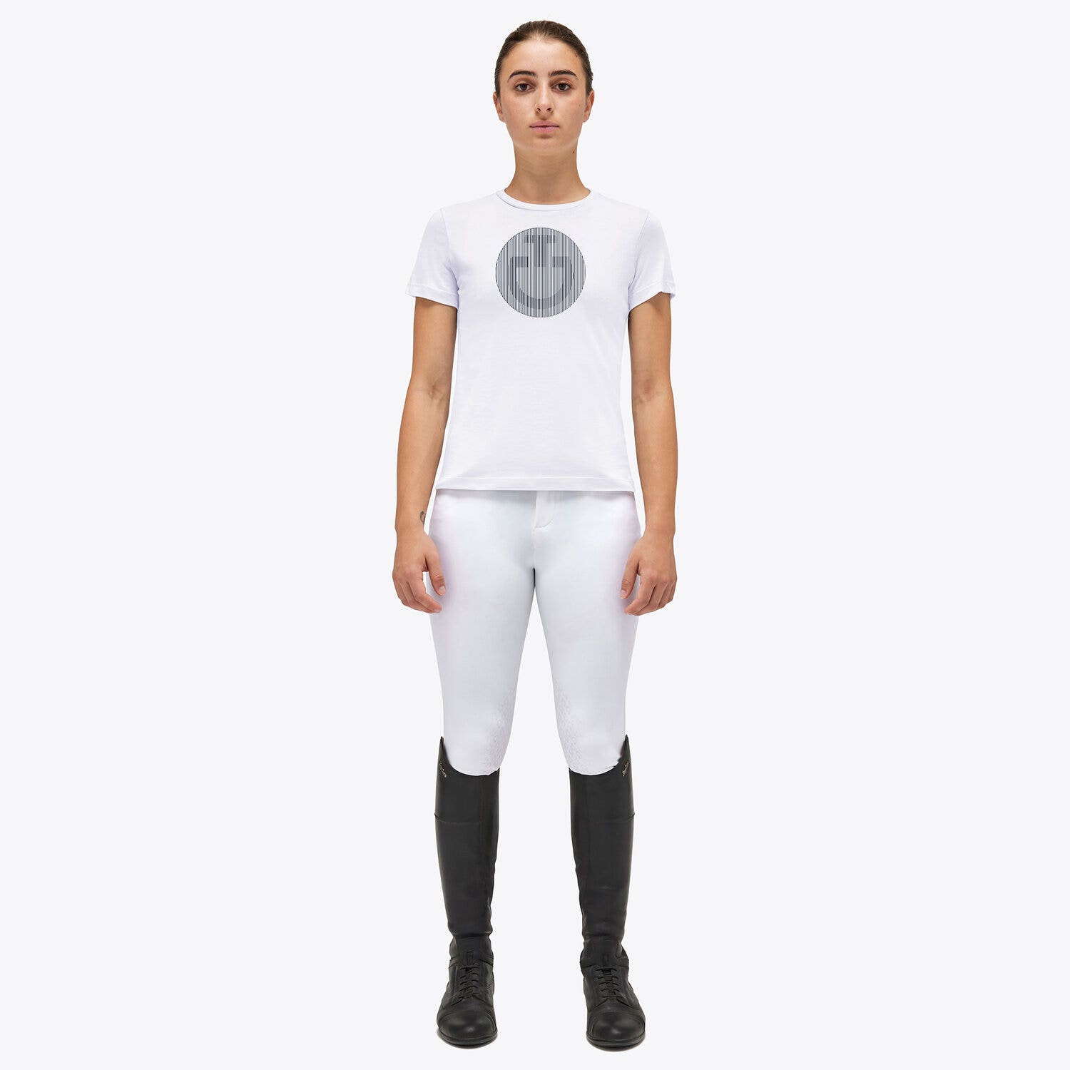 Cavalleria Toscana Women's Cotton T- Shirt WHITE-1