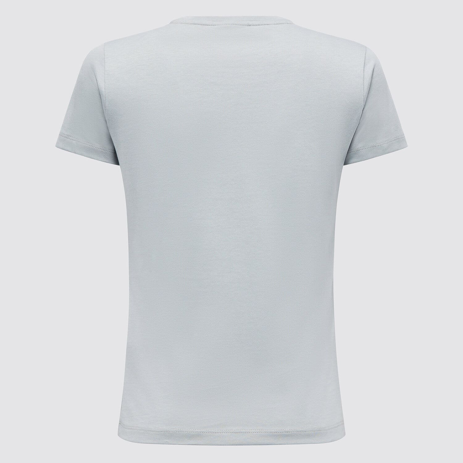 Cavalleria Toscana Girl's cotton t-shirt LIGHT GREY-2