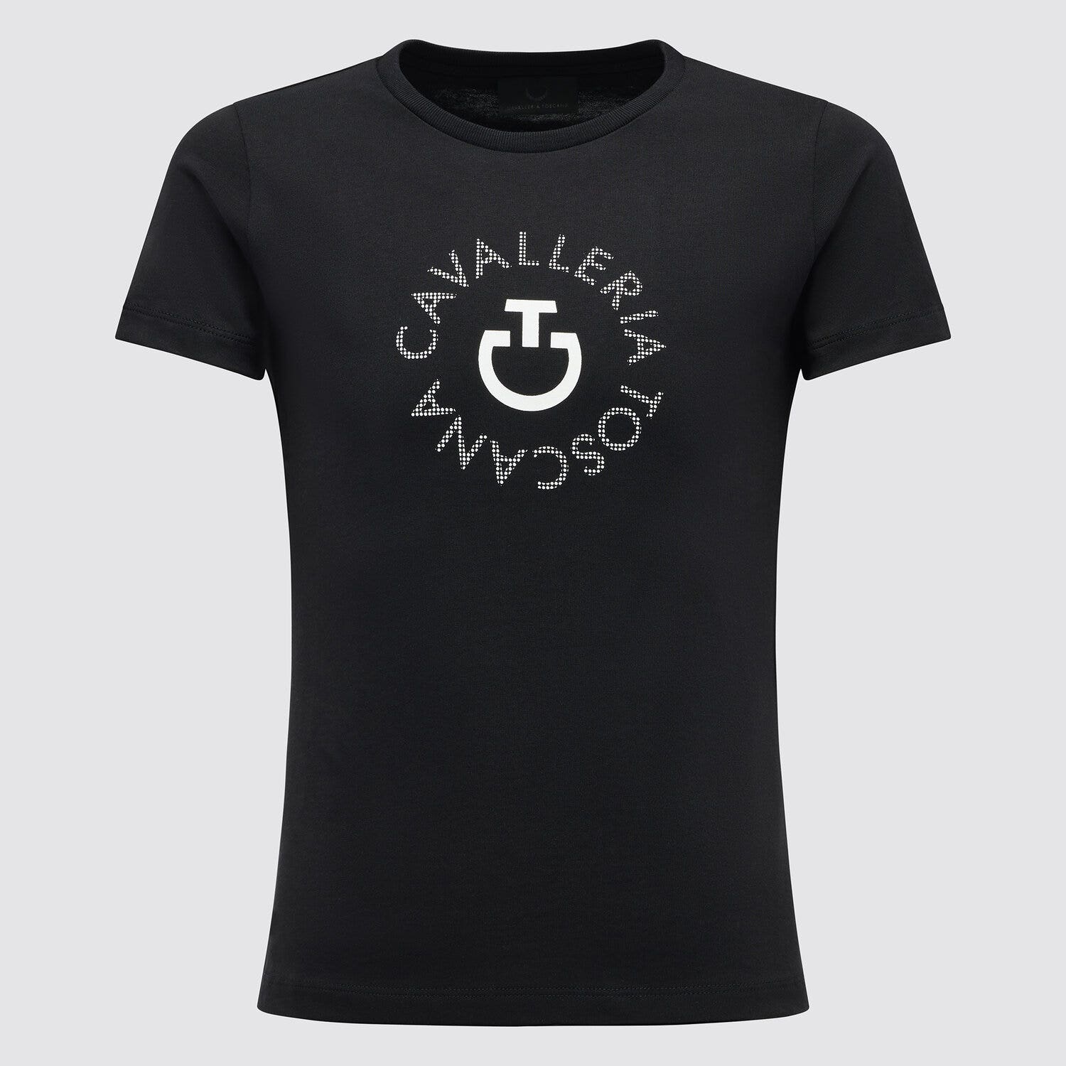 Cavalleria Toscana Girl's cotton t-shirt BLACK-1