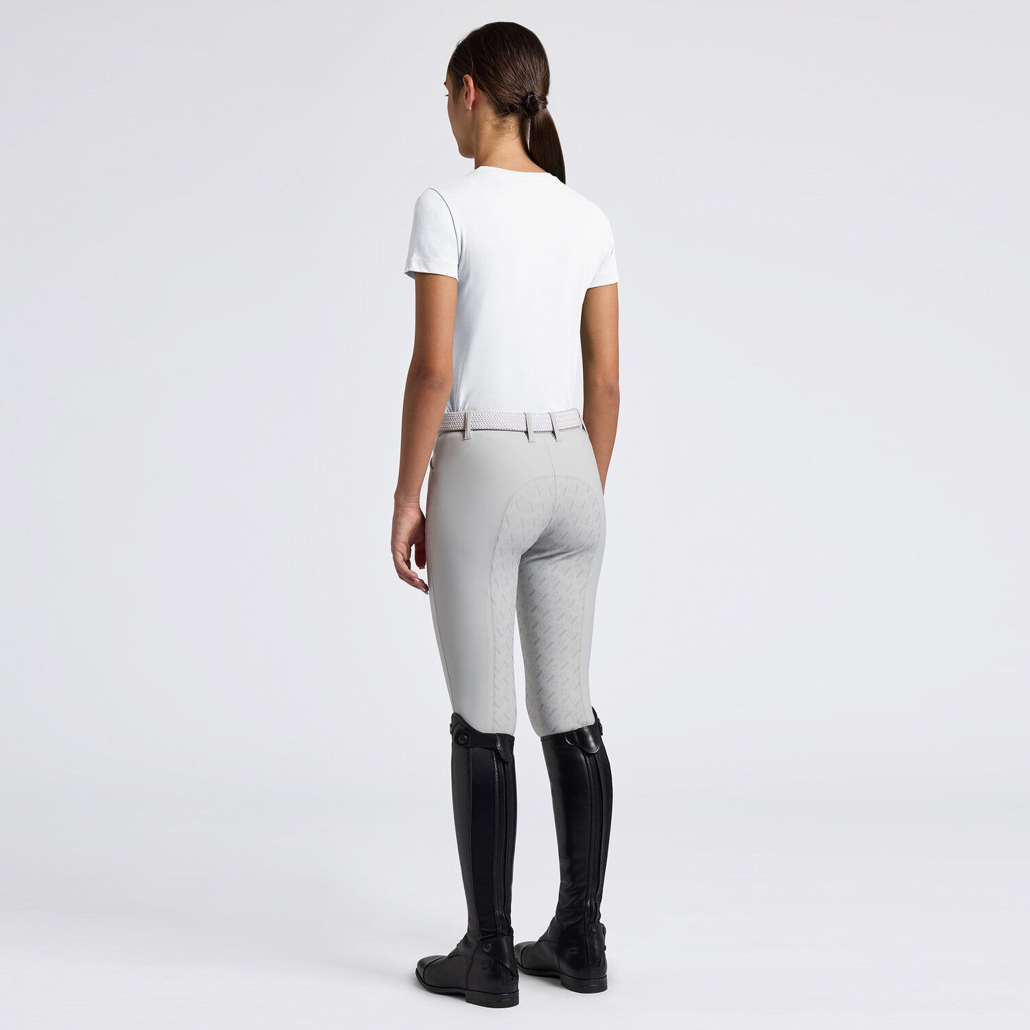 Cavalleria Toscana Cavalleria Toscana Girl's Cotton T-Shirt with Multicolor Embroidered Logo WHITE-2