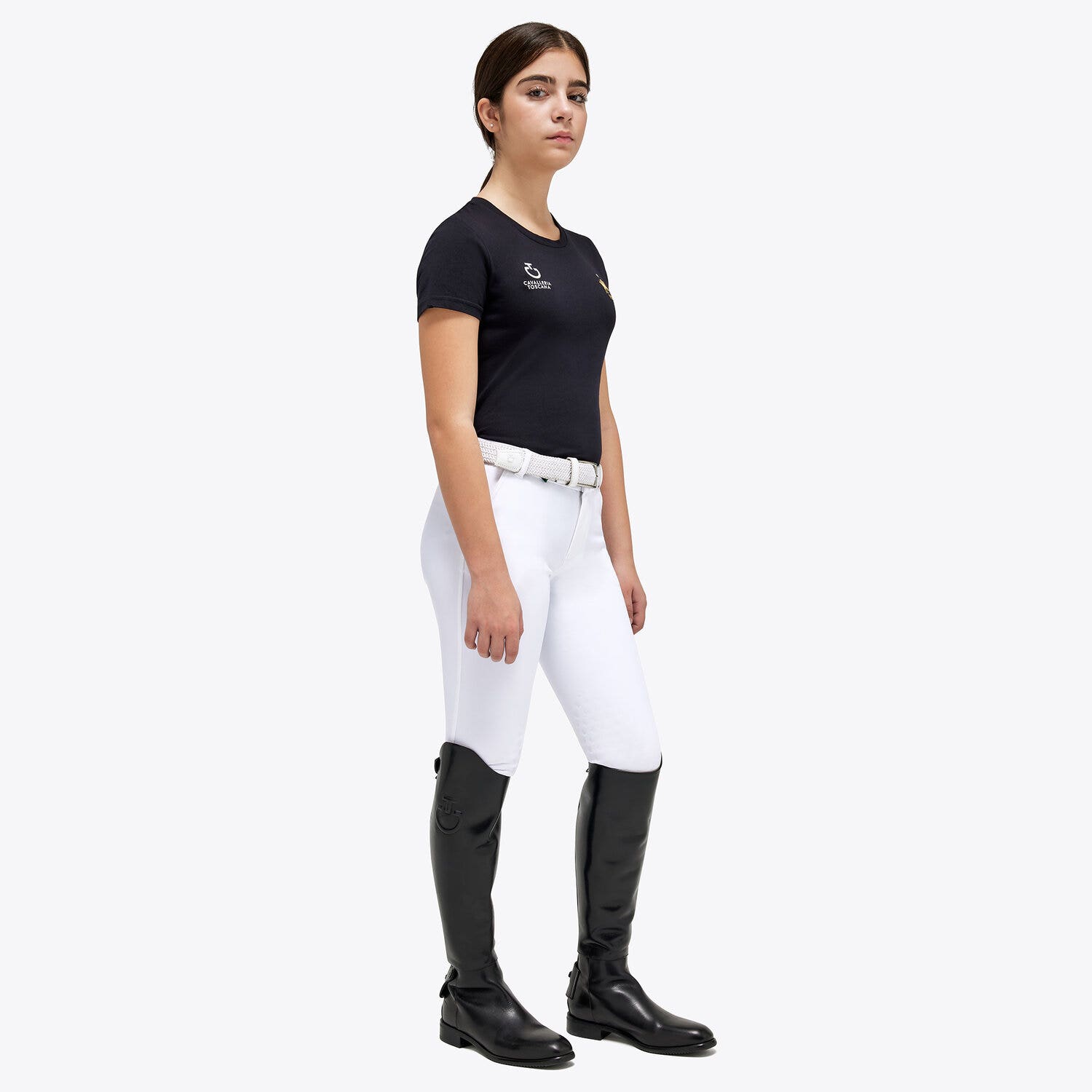 Cavalleria Toscana FISE girl t-shirt NAVY-2