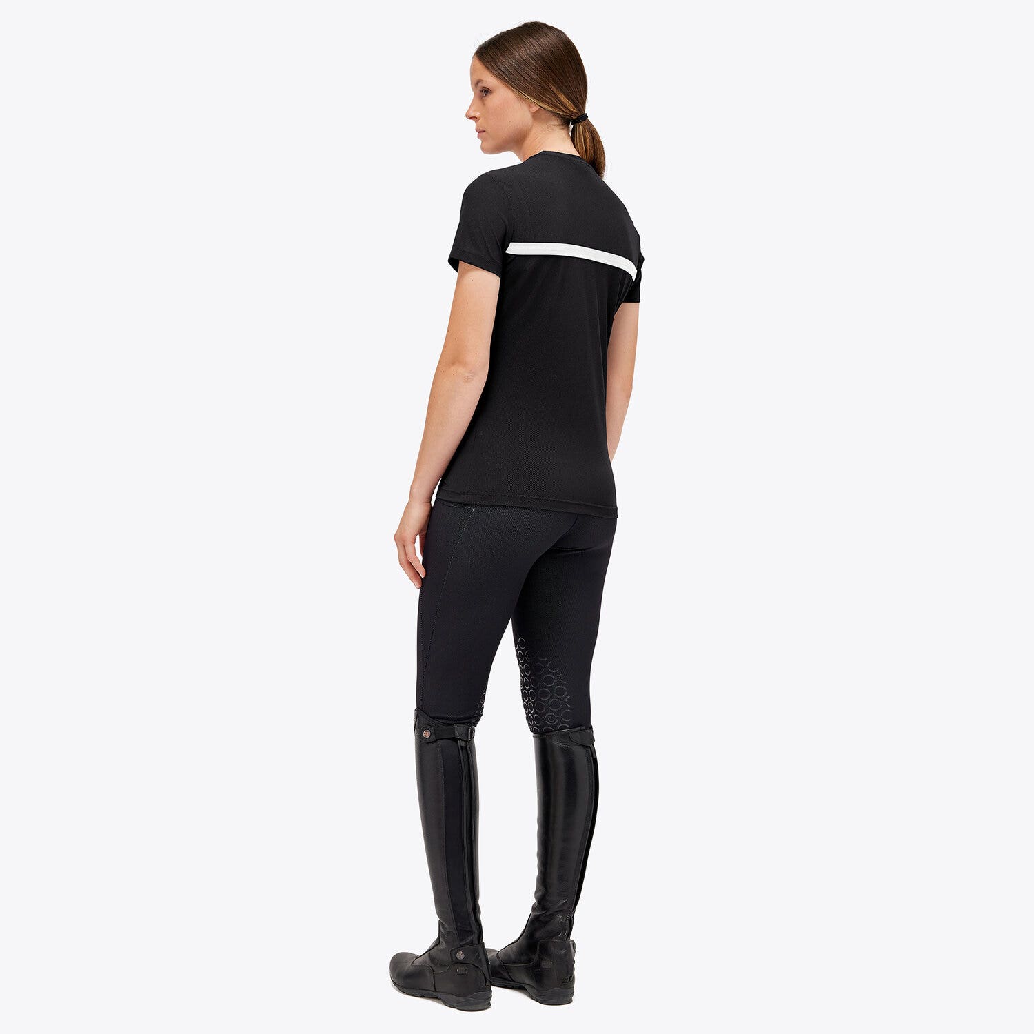 Cavalleria Toscana Jersey Mesh T-Shirt BLACK-2