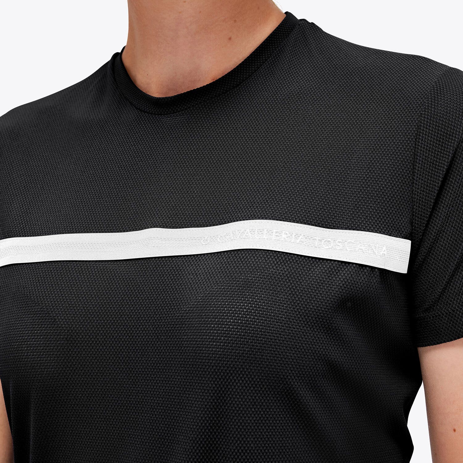 Cavalleria Toscana Jersey Mesh T-Shirt BLACK-3