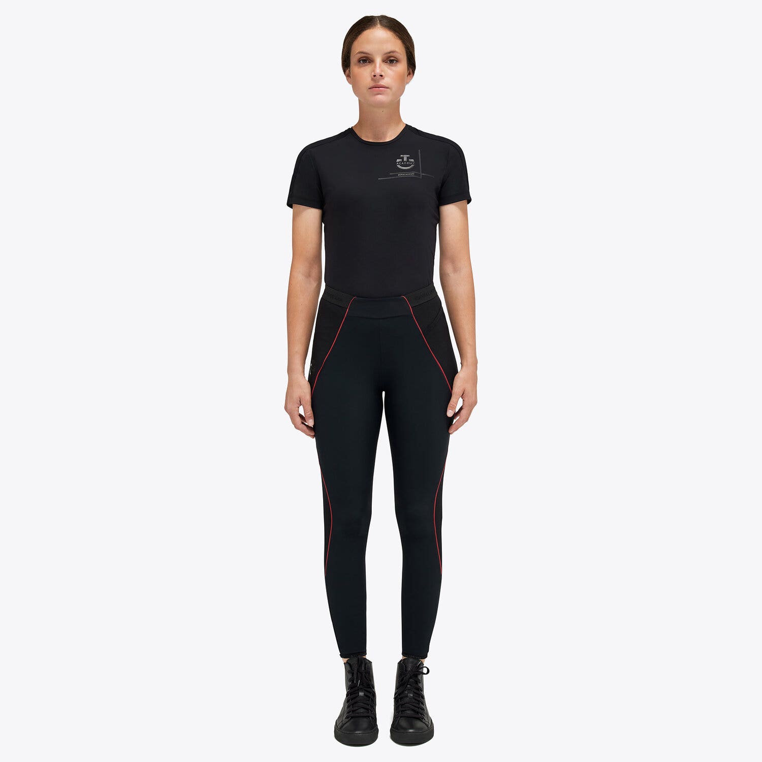 Cavalleria Toscana Women's technical t-shirt BLACK-1