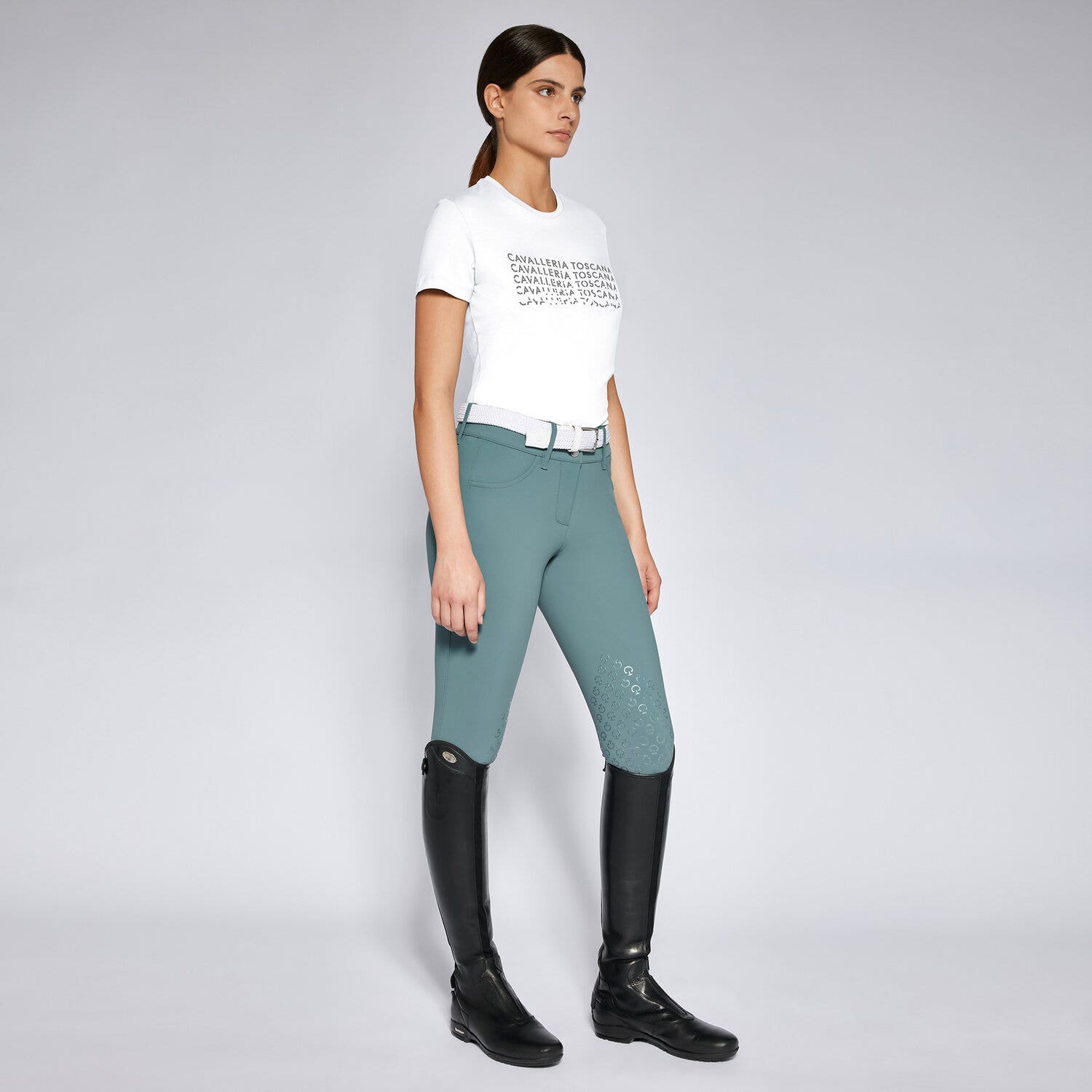 Cavalleria Toscana Women's cotton t-shirt WHITE-1