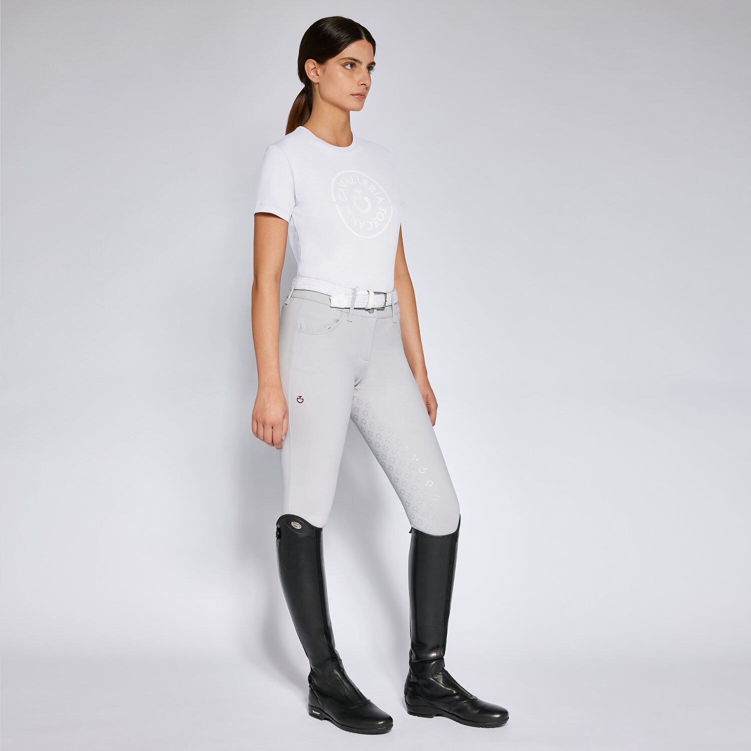 Cavalleria Toscana Women's cotton t-shirt WHITE-1