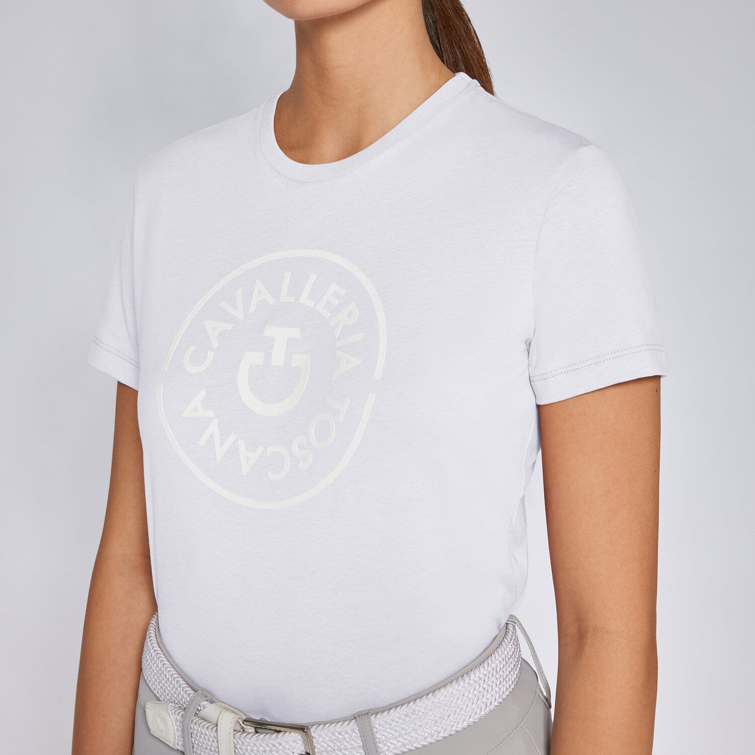 Cavalleria Toscana Women's cotton t-shirt WHITE-3