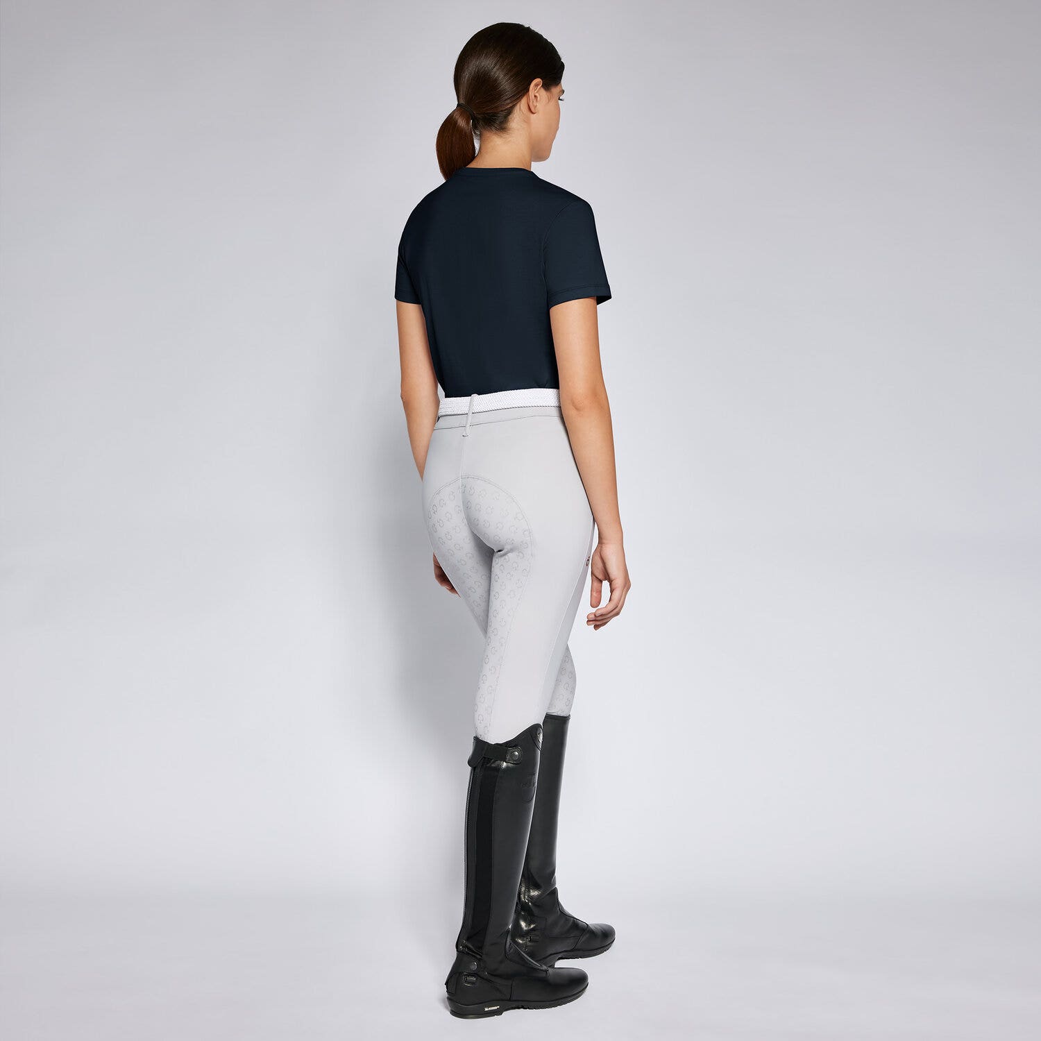 Cavalleria Toscana Women's cotton t-shirt NAVY-2