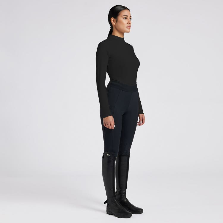 Cavalleria Toscana Women's High Collar Competition T-shirt in Recycled Wool