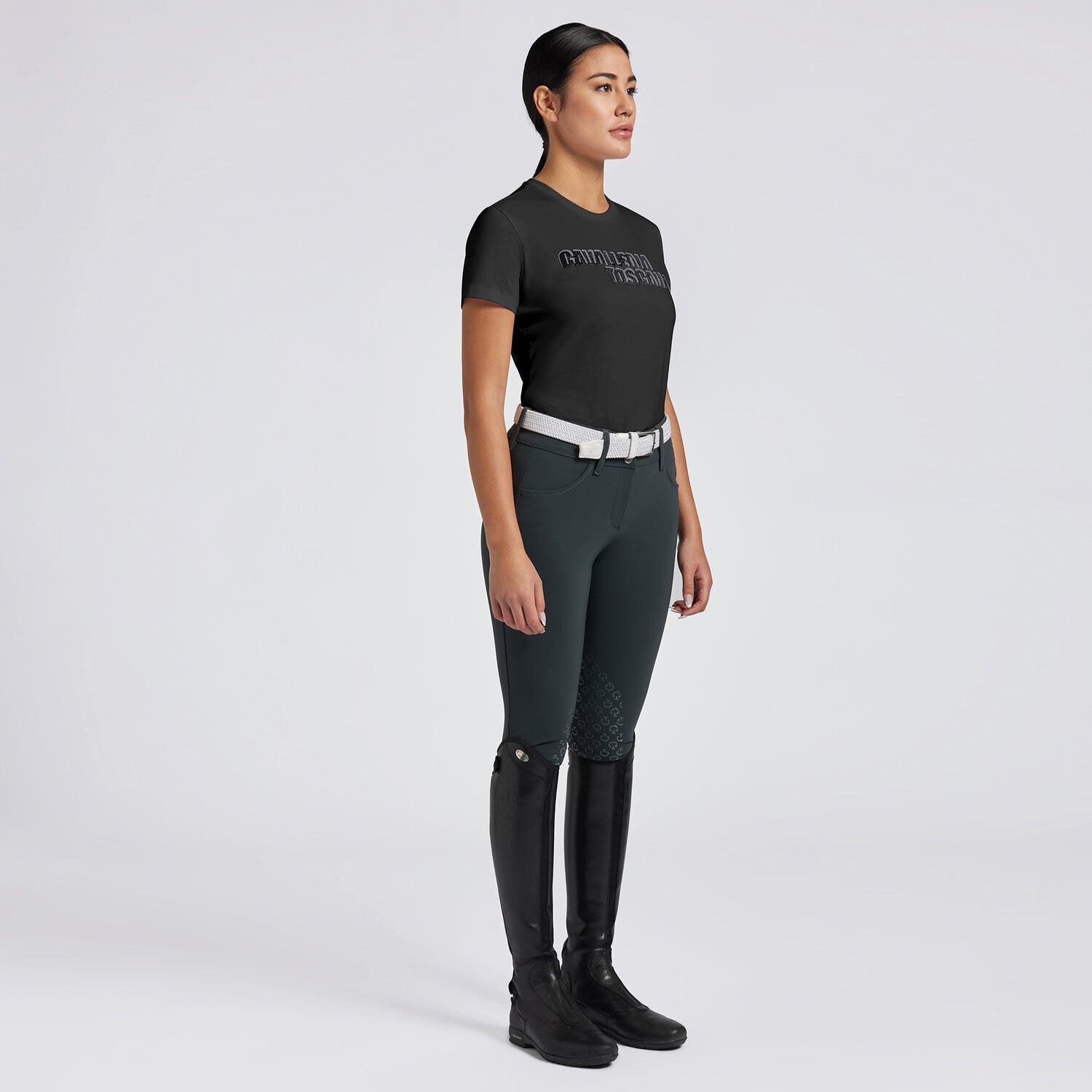 Cavalleria Toscana Cavalleria Toscana Women's Cotton T-shirt BLACK-1