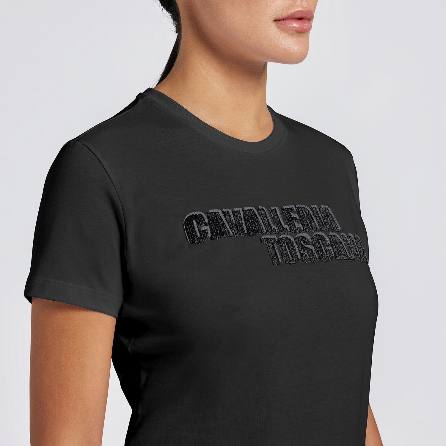 Cavalleria Toscana Cavalleria Toscana Women's Cotton T-shirt BLACK-2
