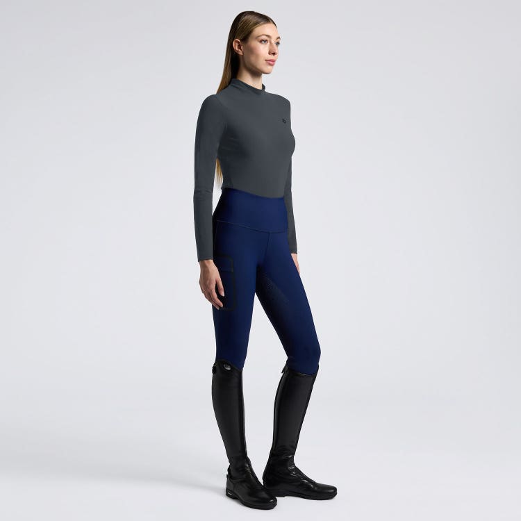 Women's Long Sleeve T-Shirt in Jersey with Logo | Cavalleria Toscana