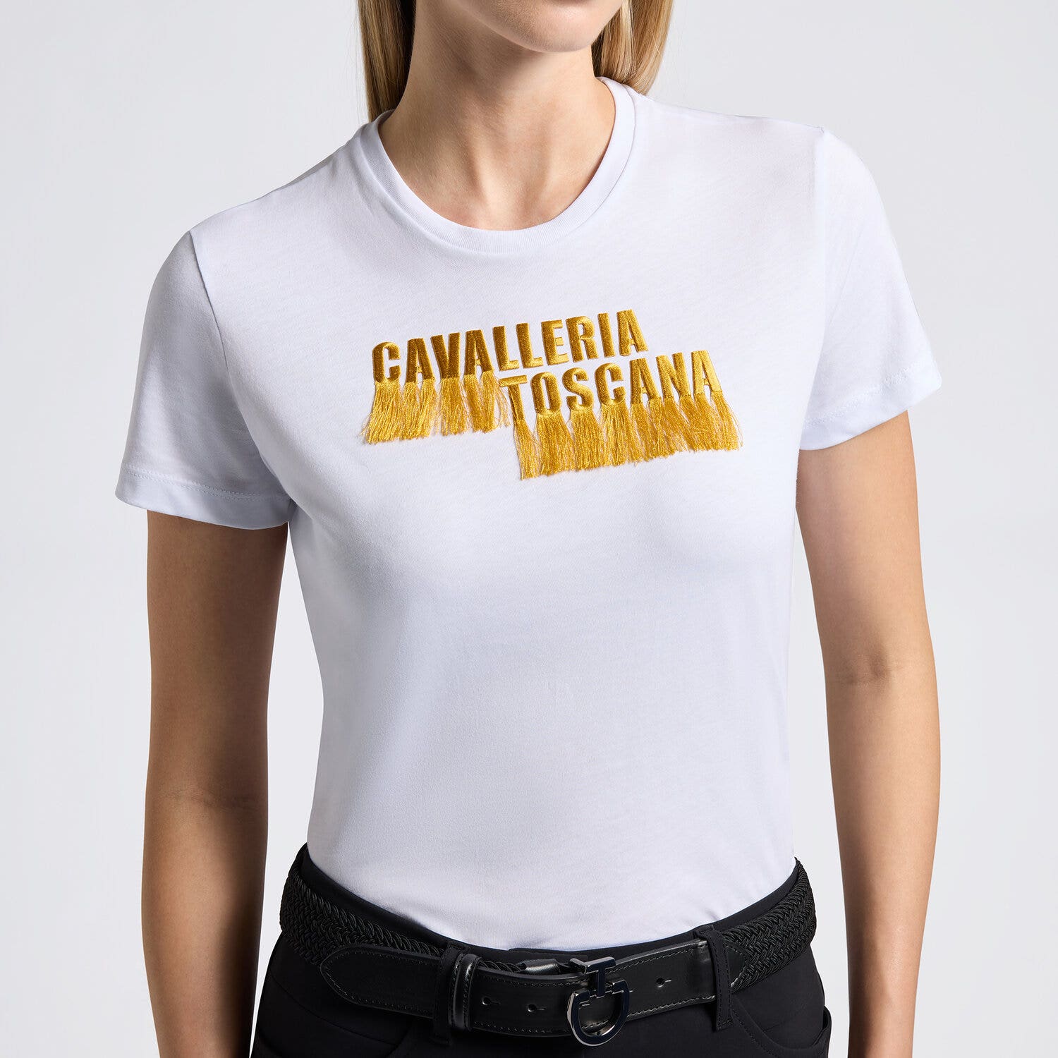 Cavalleria Toscana Cavalleria Toscana Women's Cotton T-shirt WHITE-2