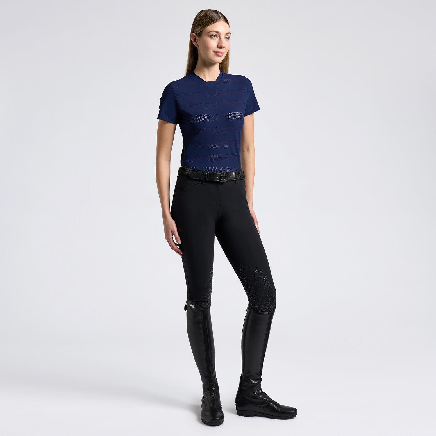 Cavalleria Toscana Cavalleria Toscana Women's Jersey T-shirt ROYAL BLUE-1