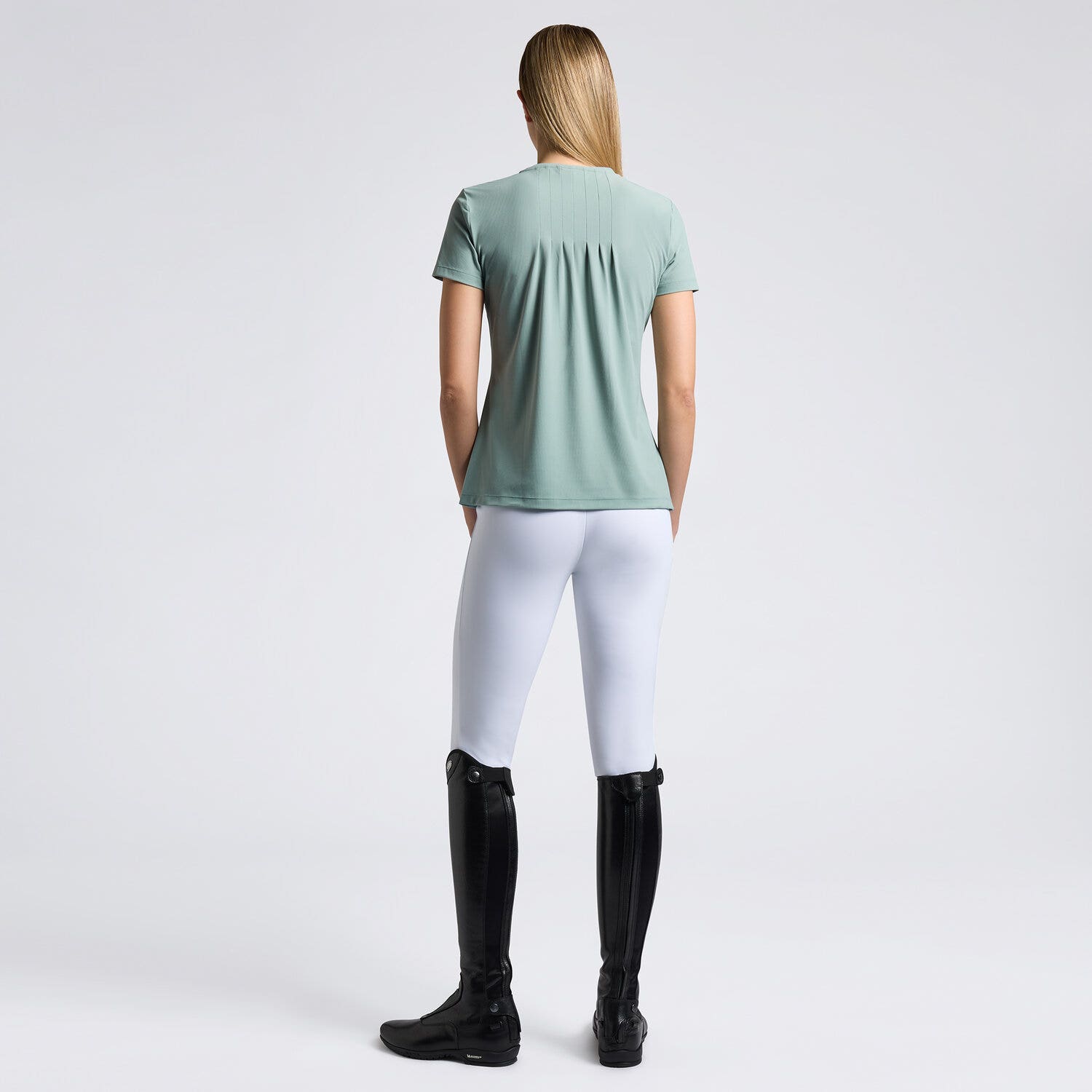 Cavalleria Toscana Cavalleria Toscana Women's Jersey T-shirt LIGHT TEAL GREEN-2