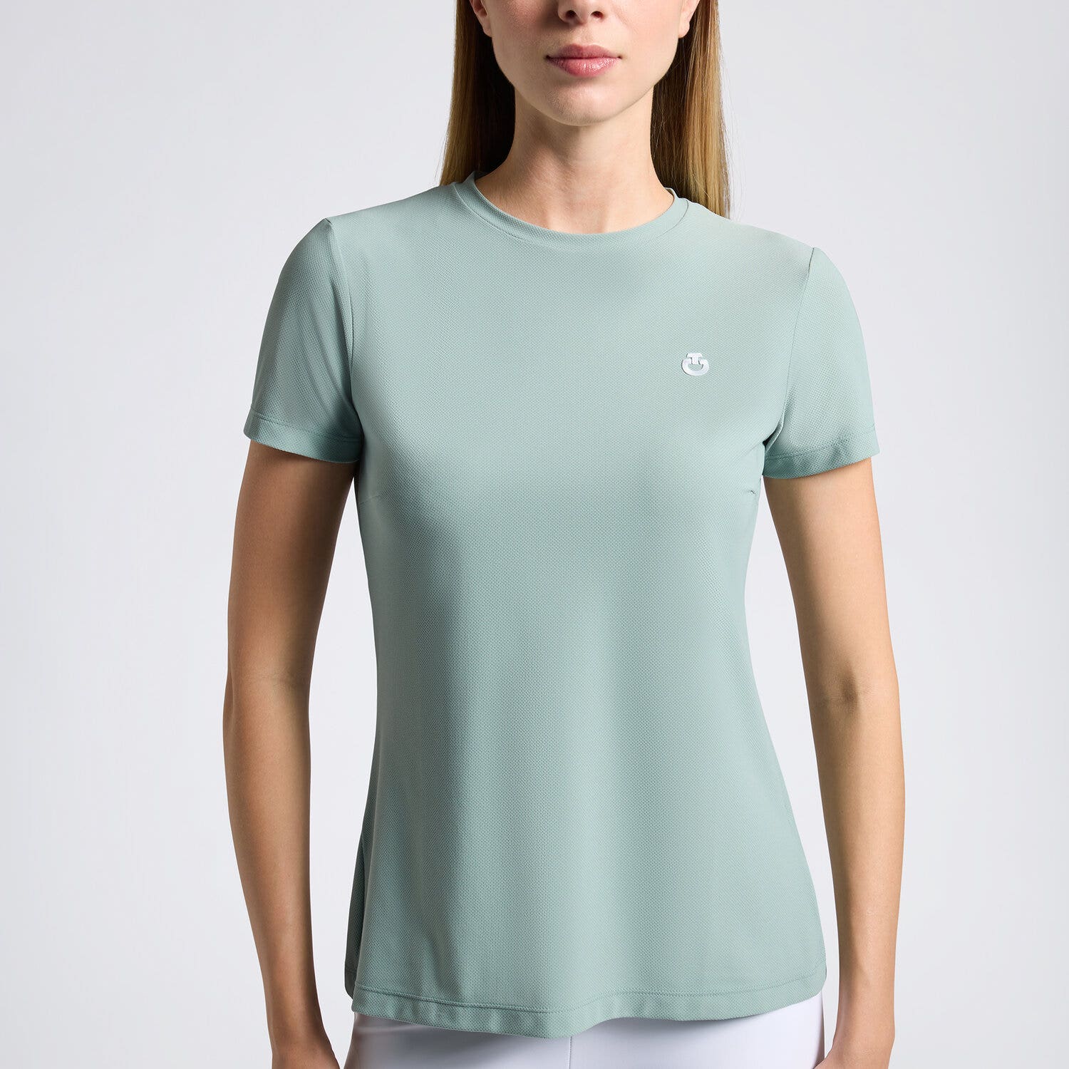 Cavalleria Toscana Cavalleria Toscana Women's Jersey T-shirt LIGHT TEAL GREEN-3