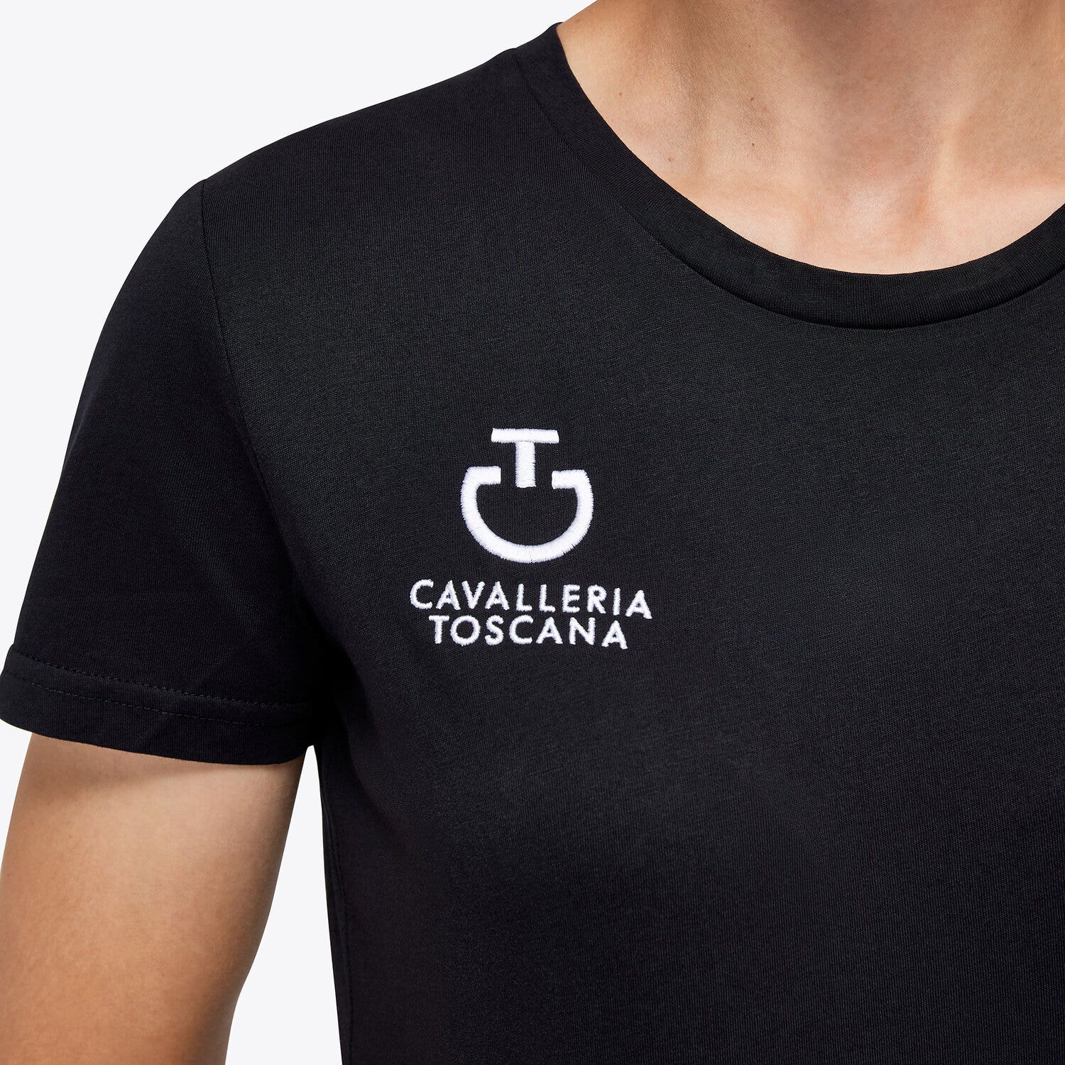 Cavalleria Toscana Cotton Women's FISE t-shirt NAVY-5