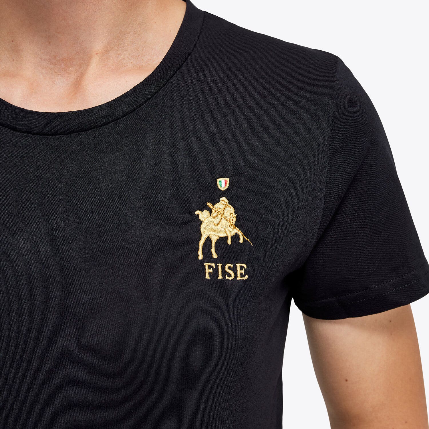 Cavalleria Toscana Cotton Women's FISE t-shirt NAVY-6