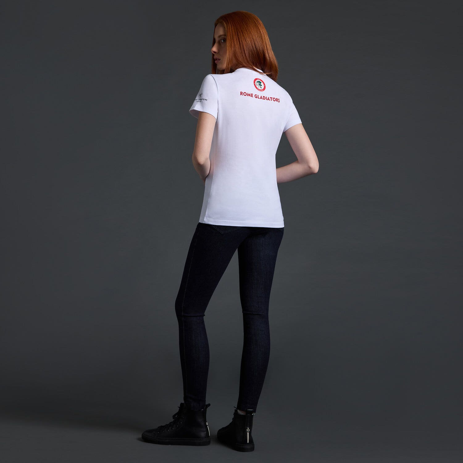 Cavalleria Toscana Cavalleria Toscana x Rome Gladiators Women's T-shirt WHITE-2