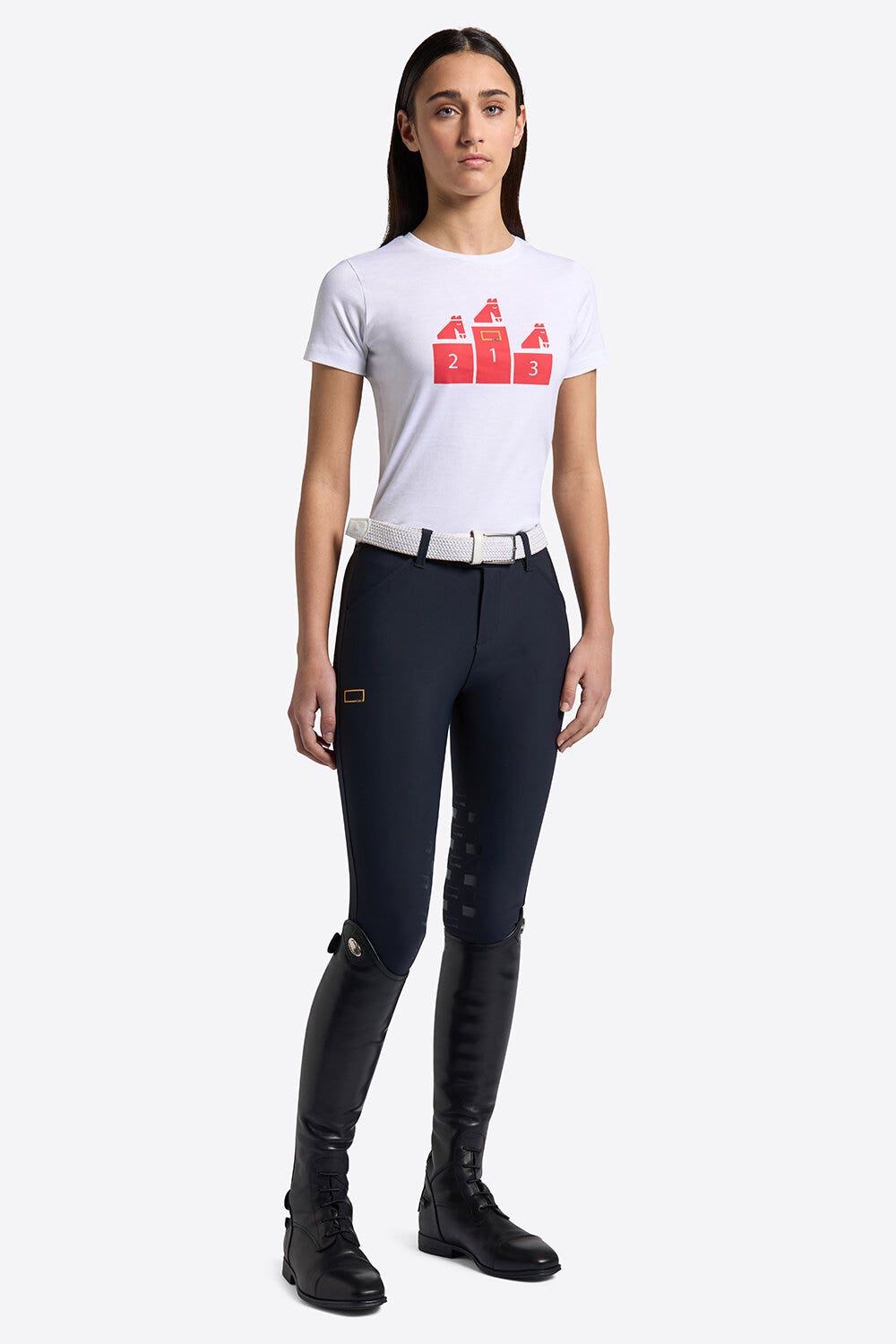 Rider's Gene Rider's Gene girl t-shirt WHITE-1