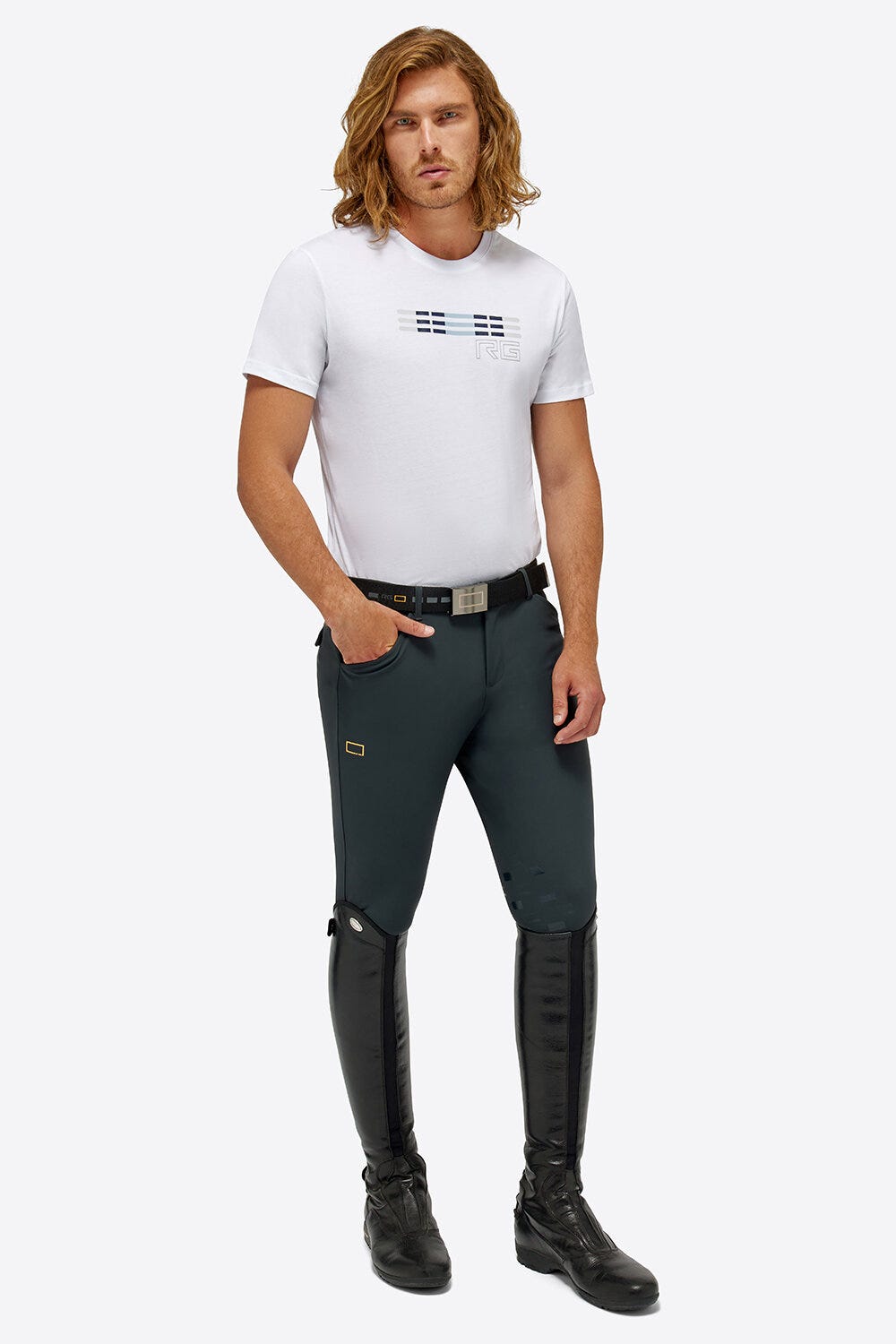 Rider's Gene man Triple Bar Cotton T-Shirt