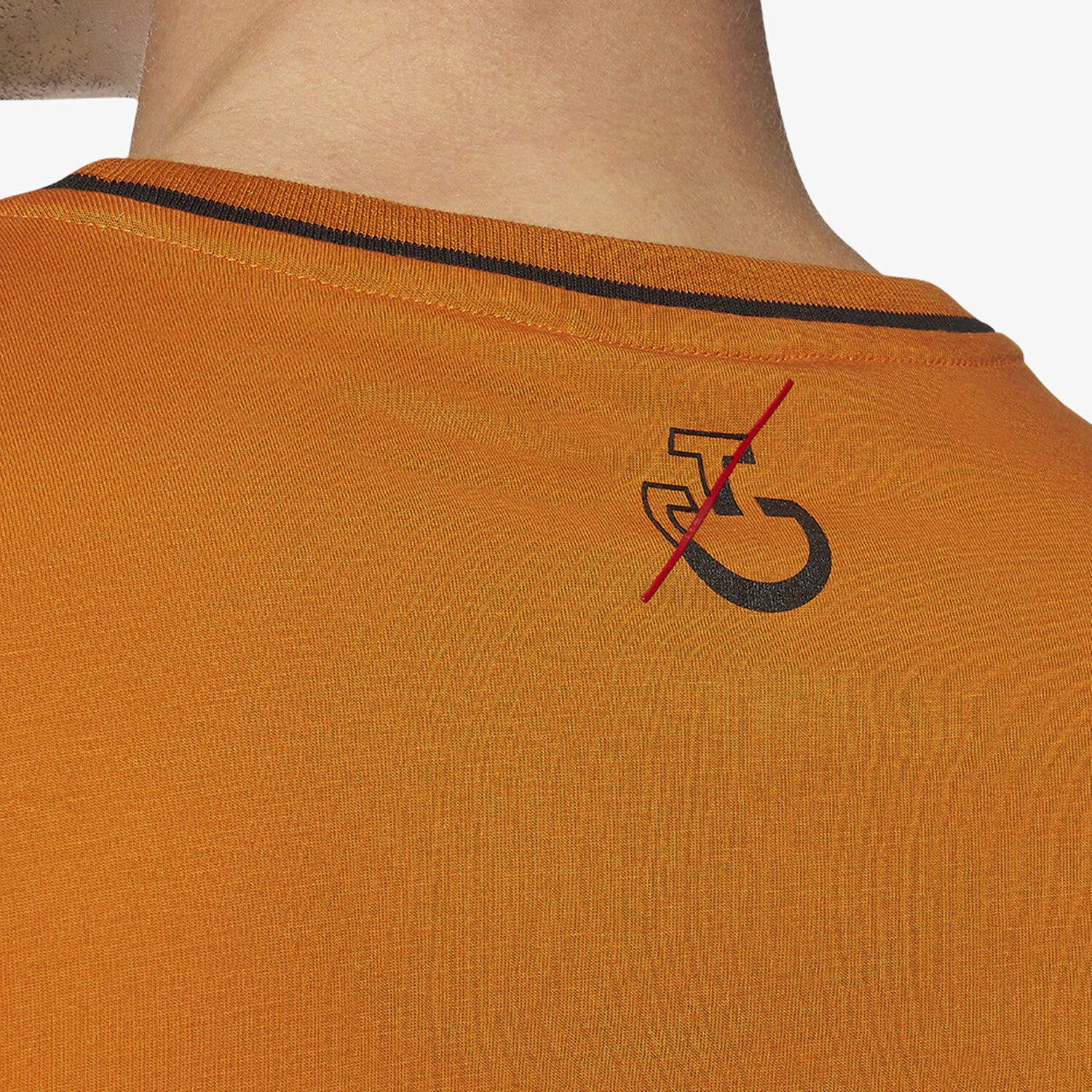 Cavalleria Toscana Men's CT Team Cotton T-Shirt ORANGE-4