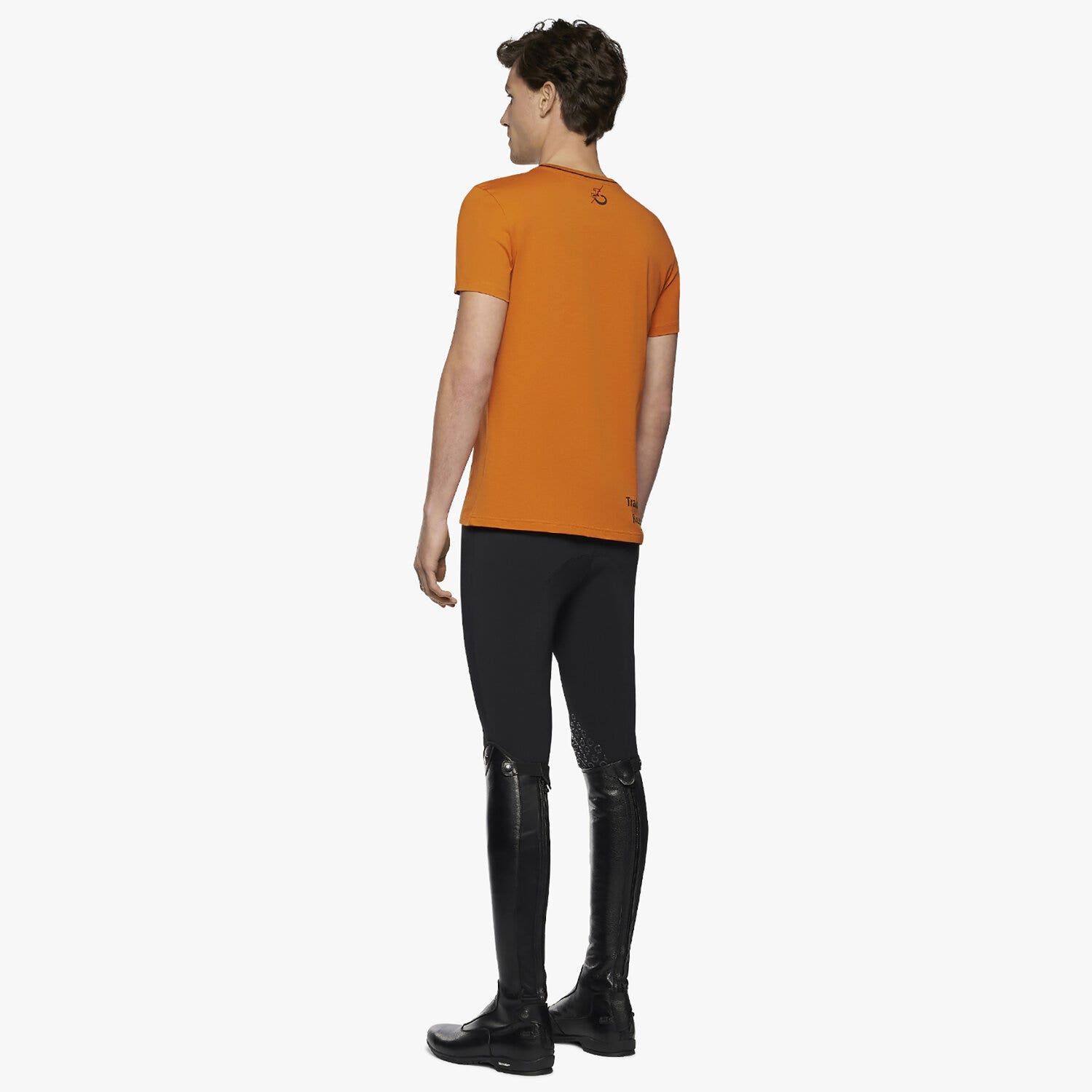 Cavalleria Toscana Men's CT Team Cotton T-Shirt ORANGE-5