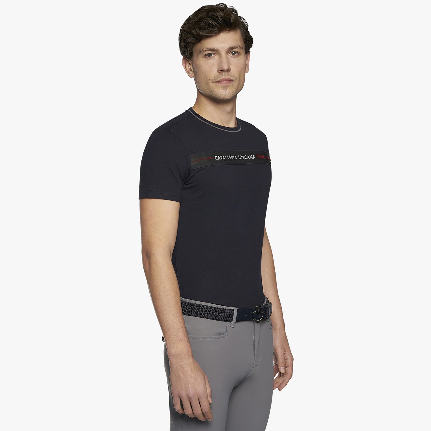 Cavalleria Toscana Men's CT Team Cotton T-Shirt NAVY-2