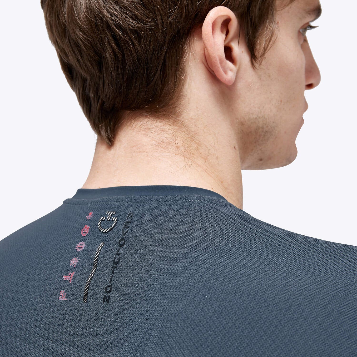 Cavalleria Toscana Men’s jersey mesh T-shirt CHARCOAL GREY-7