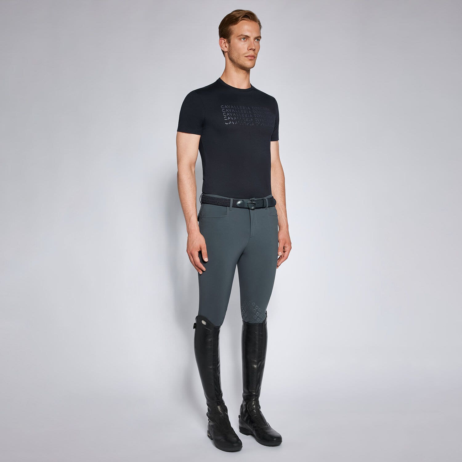 Cavalleria Toscana Men's cotton t-shirt NAVY-1