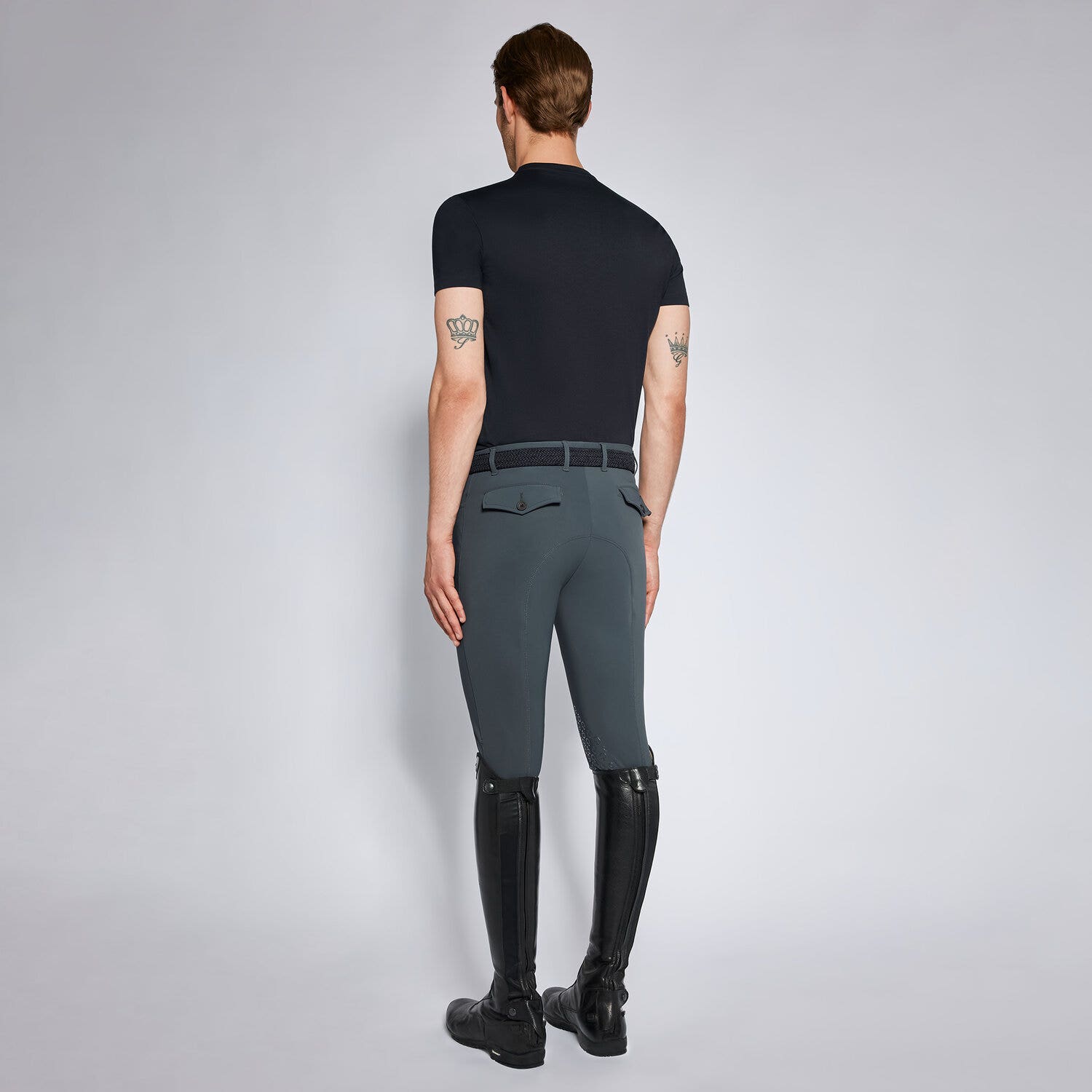 Cavalleria Toscana Men's cotton t-shirt NAVY-2