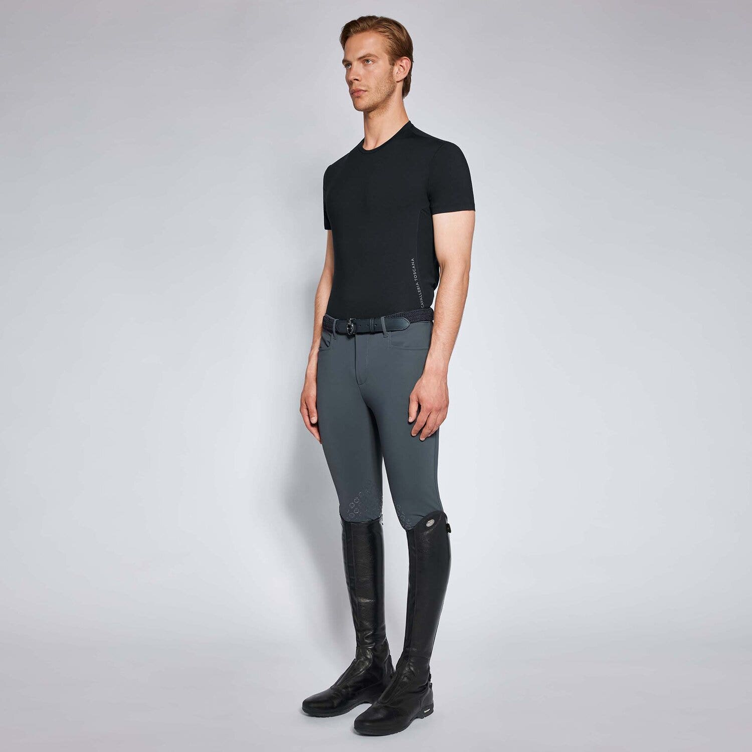 Cavalleria Toscana Men's jersey t-shirt BLACK-1