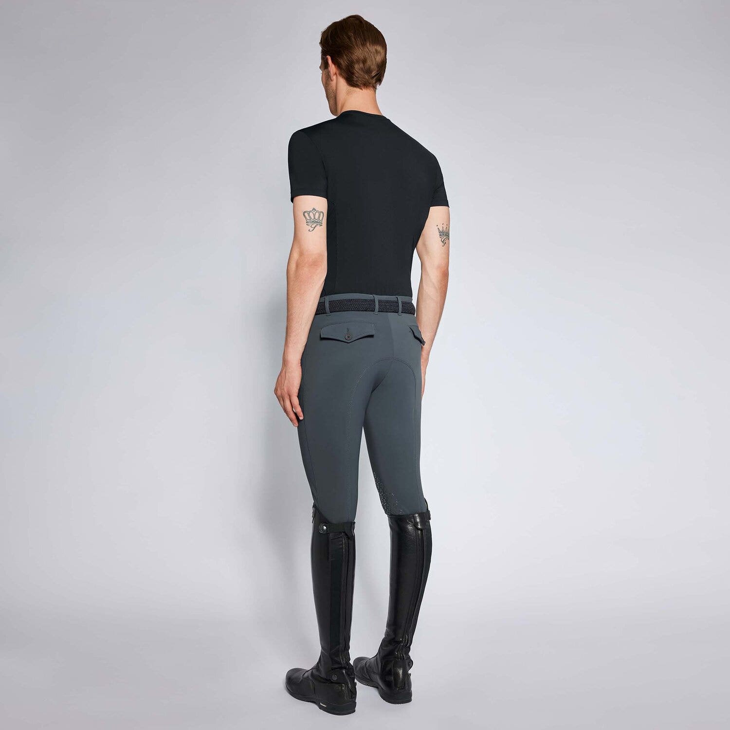 Cavalleria Toscana Men's jersey t-shirt BLACK-2